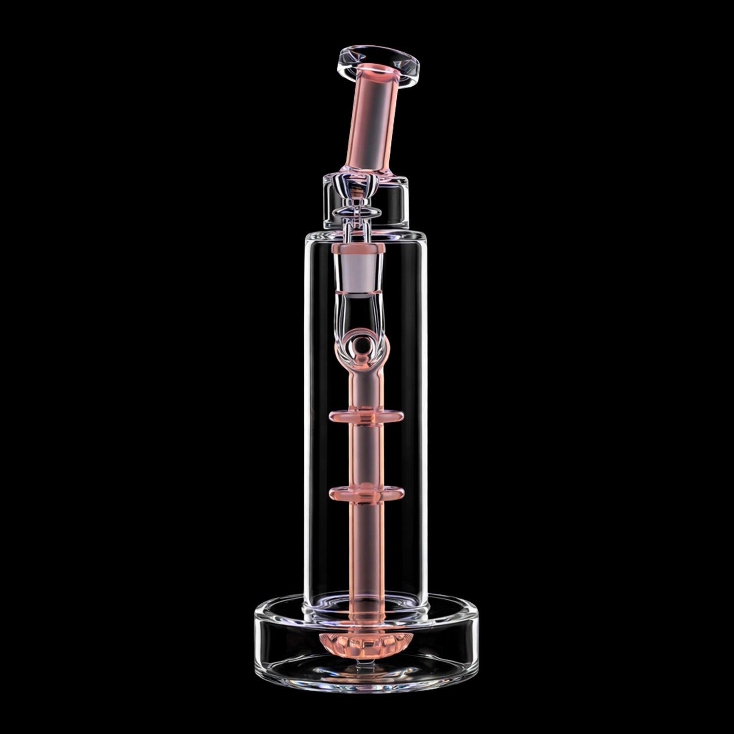 Smoke Cartel Bent Neck w/ Perc Tall Bubbler Bong - 11 in.