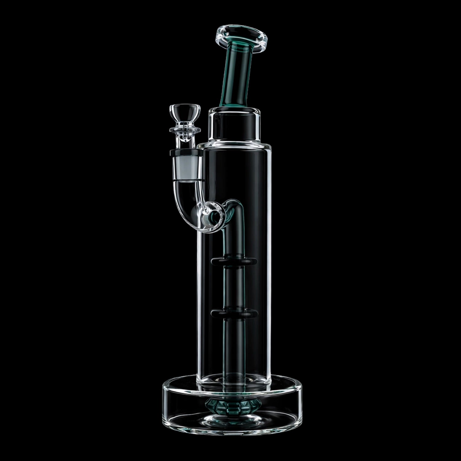 Smoke Cartel Bent Neck w/ Perc Tall Bubbler Bong - 11 in.