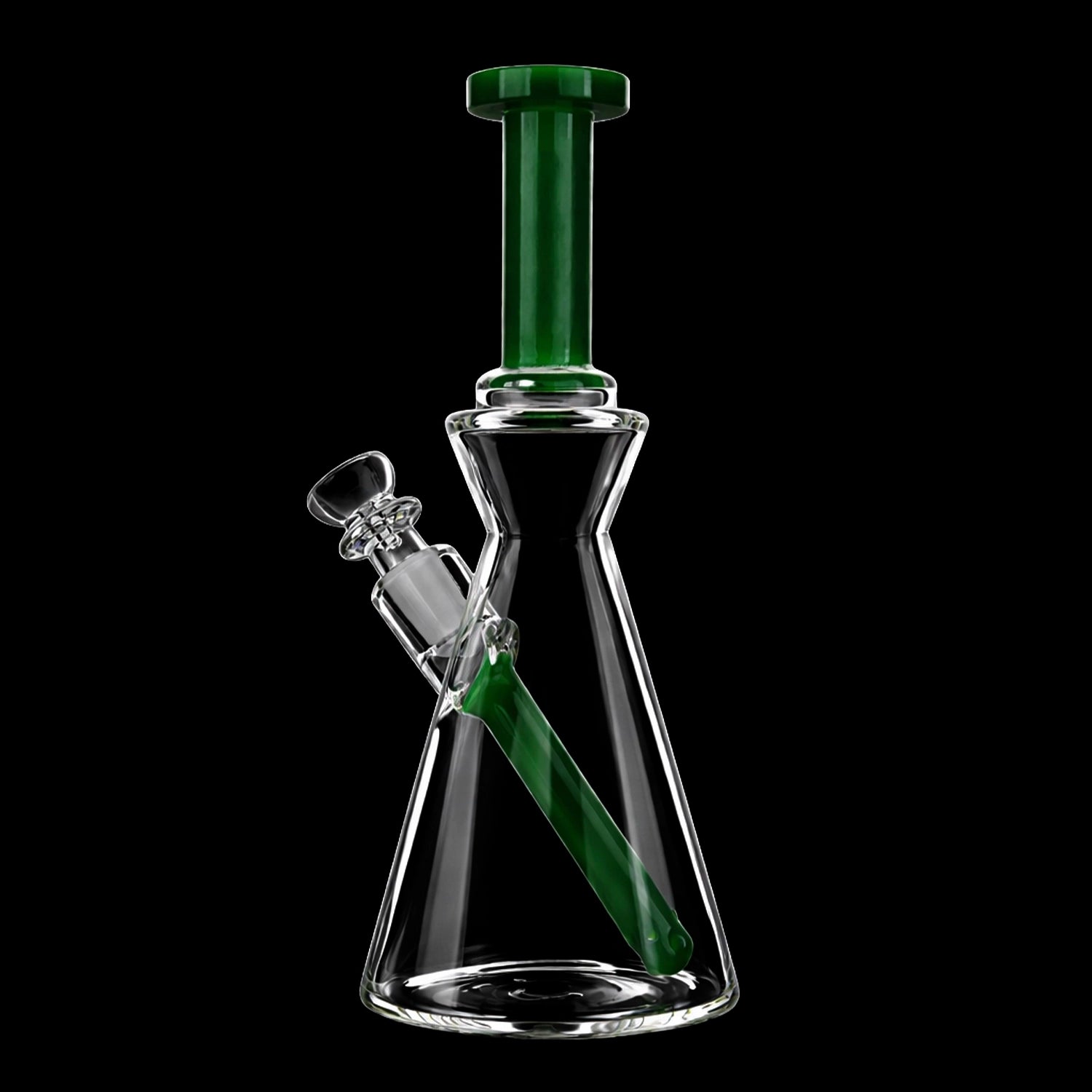 Smoke Cartel Vase Beaker with Worked Downstem Bong - 8 in.