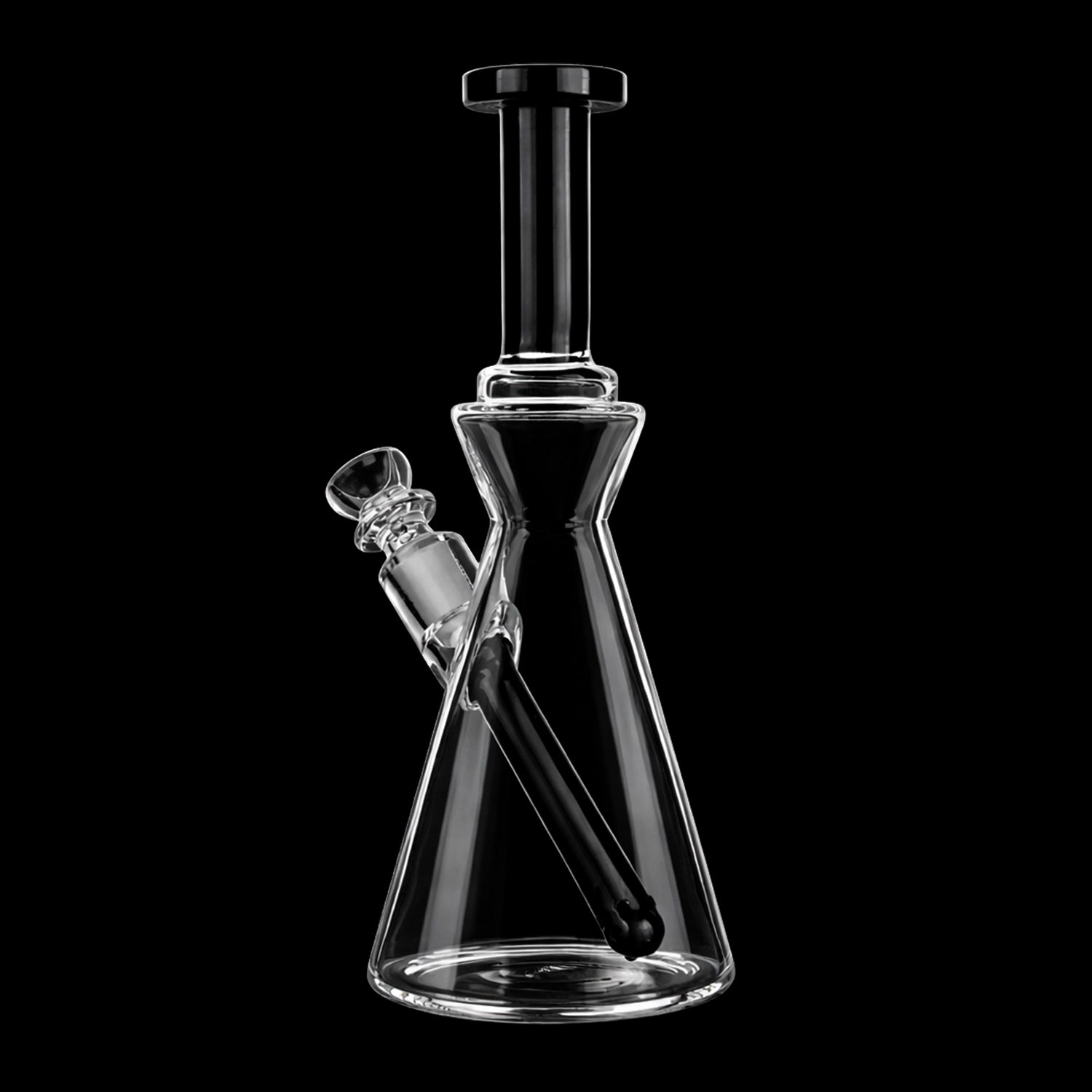 Smoke Cartel Vase Beaker with Worked Downstem Bong - 8 in.