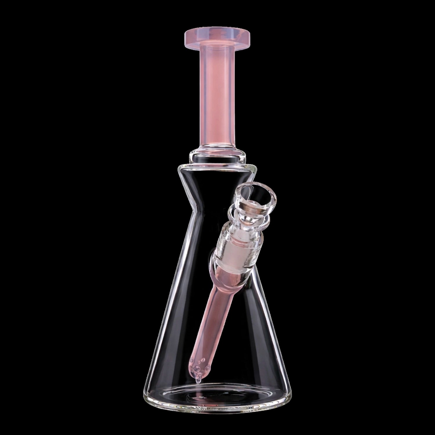 Smoke Cartel Vase Beaker with Worked Downstem Bong - 8 in.