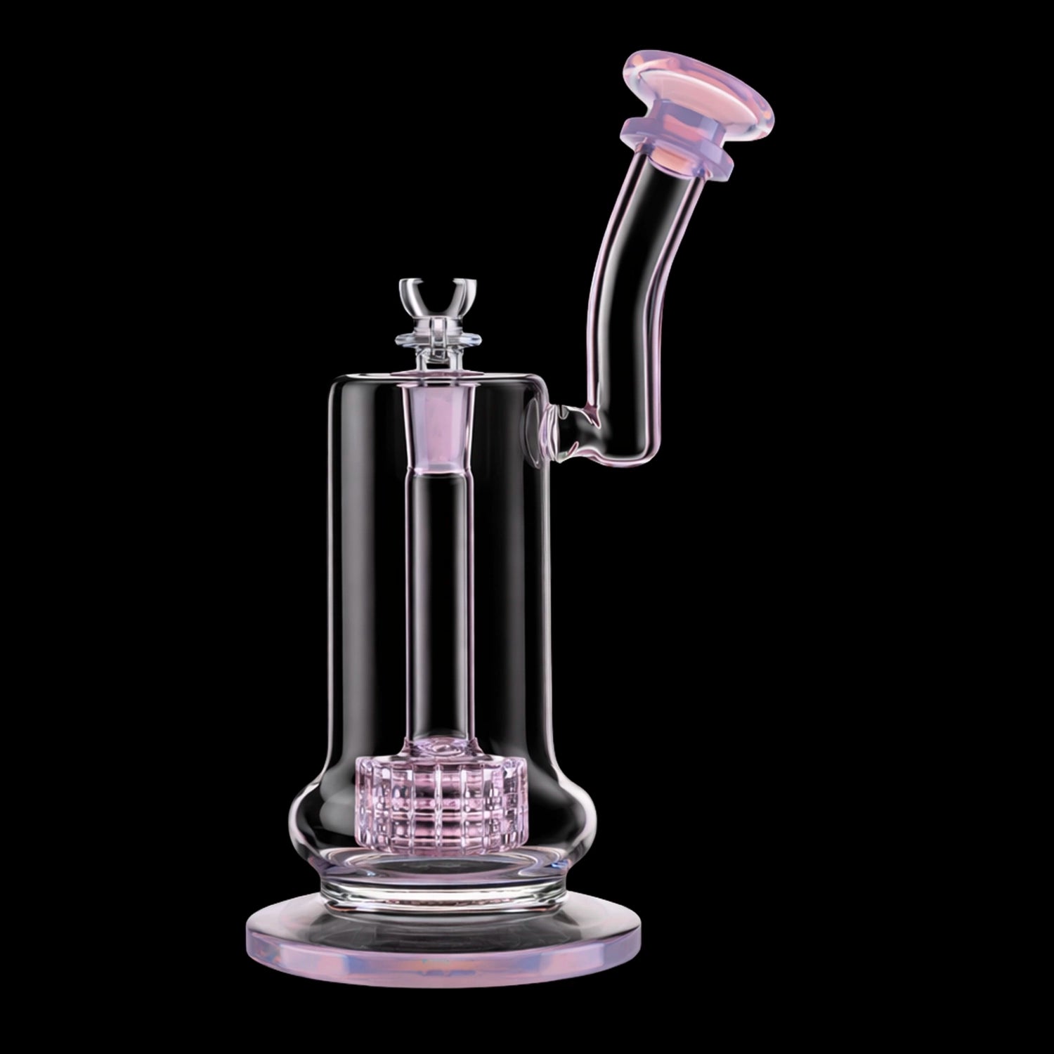 Smoke Cartel Bent Neck Matrix Perc Bubbler Bong - 9 in.