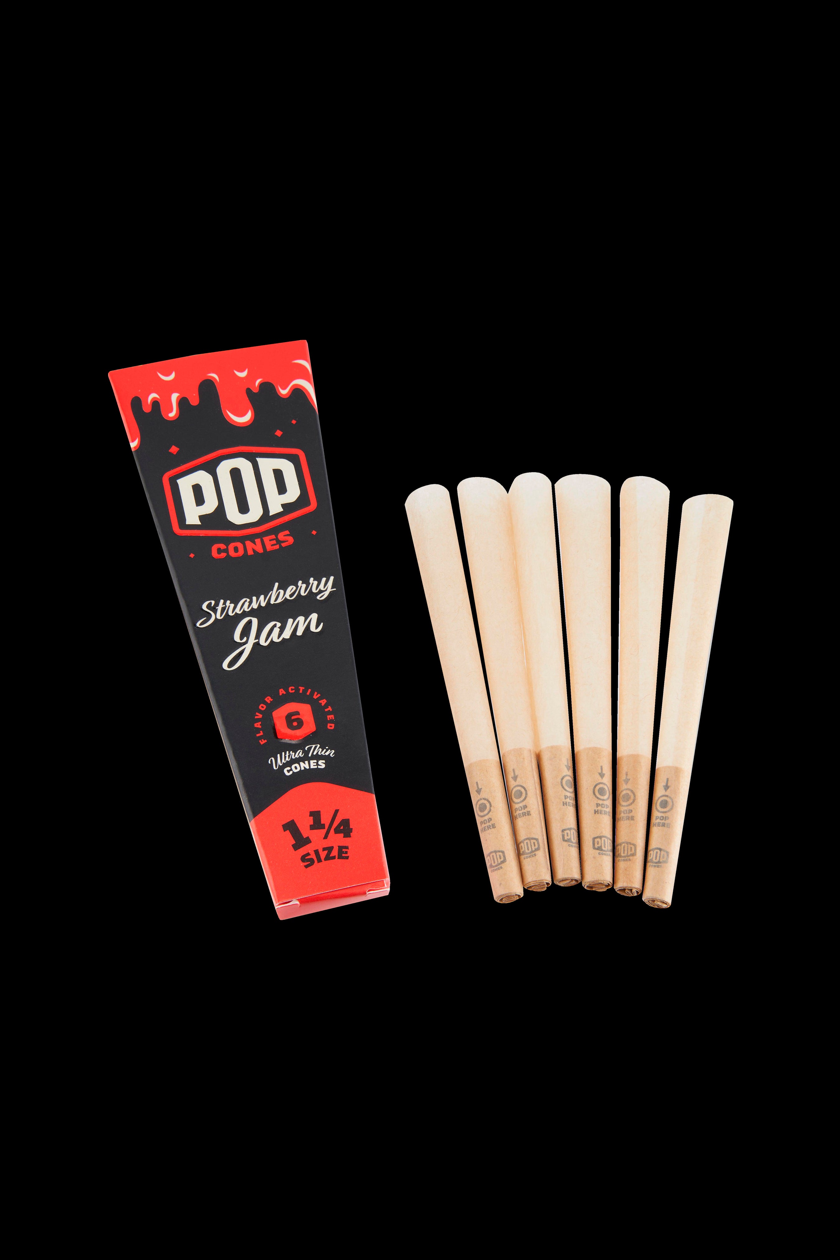 Pop Cones 1¼ Size Pre-Rolled Cones with Flavor Tip - Mixed 24 Pack
