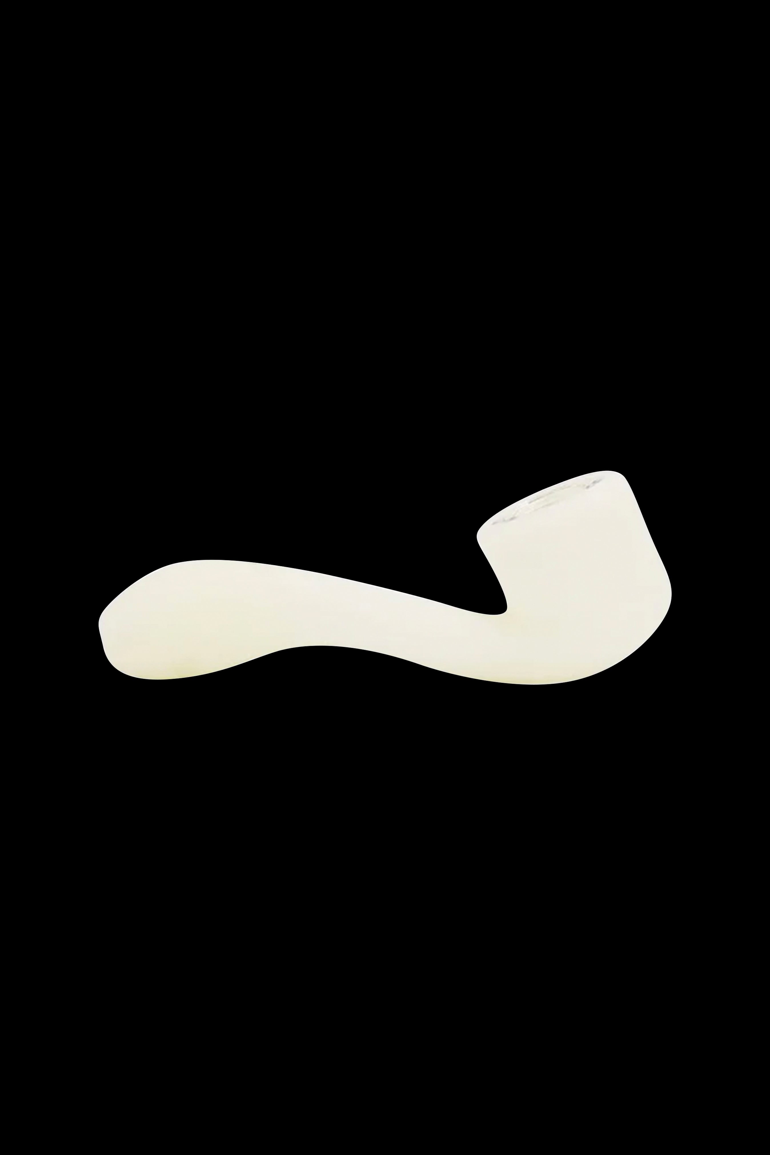 White glass pipe for smoking cannabis.