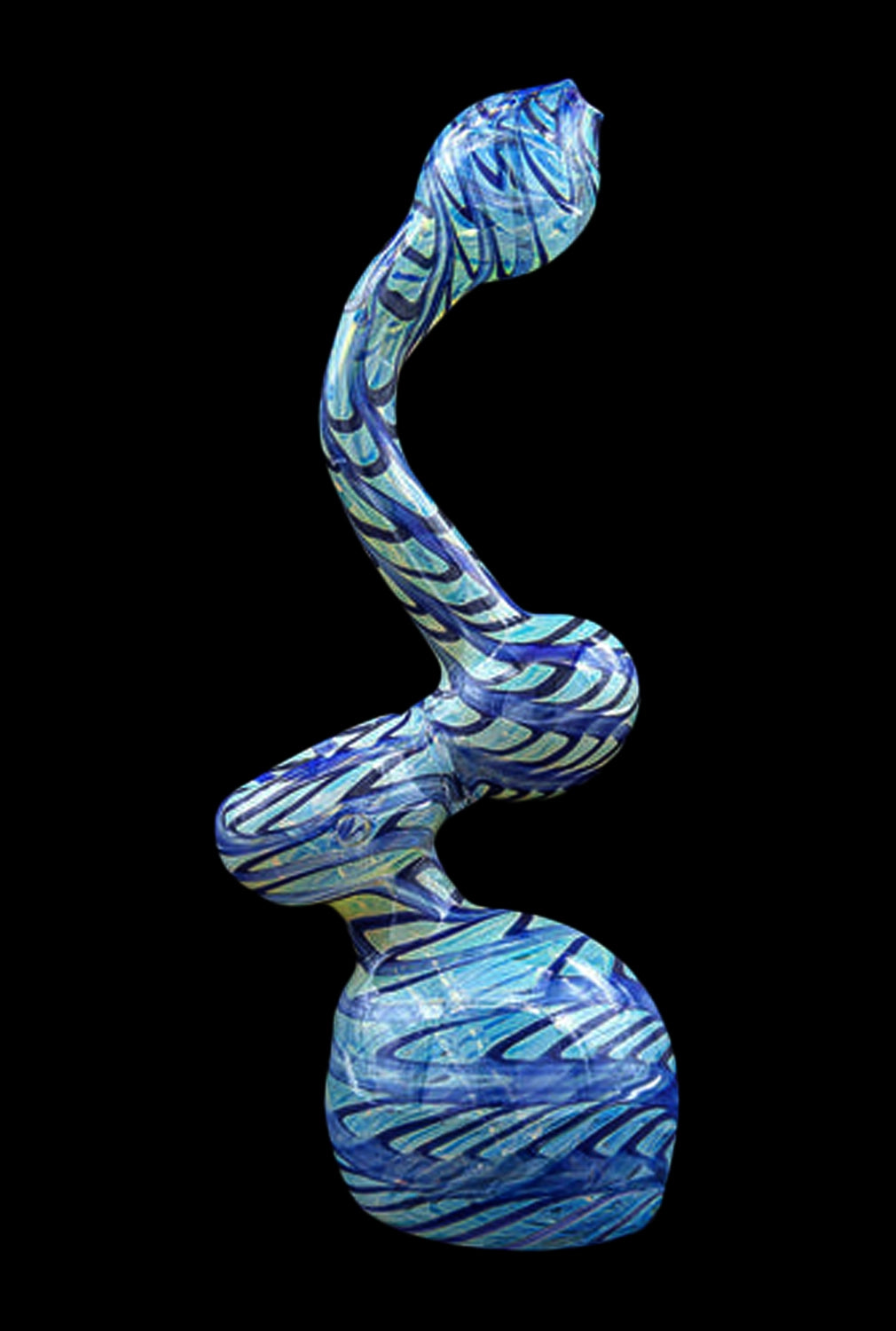 LA Pipes Color Raked Fumed Sherlock Bubbler Pipe