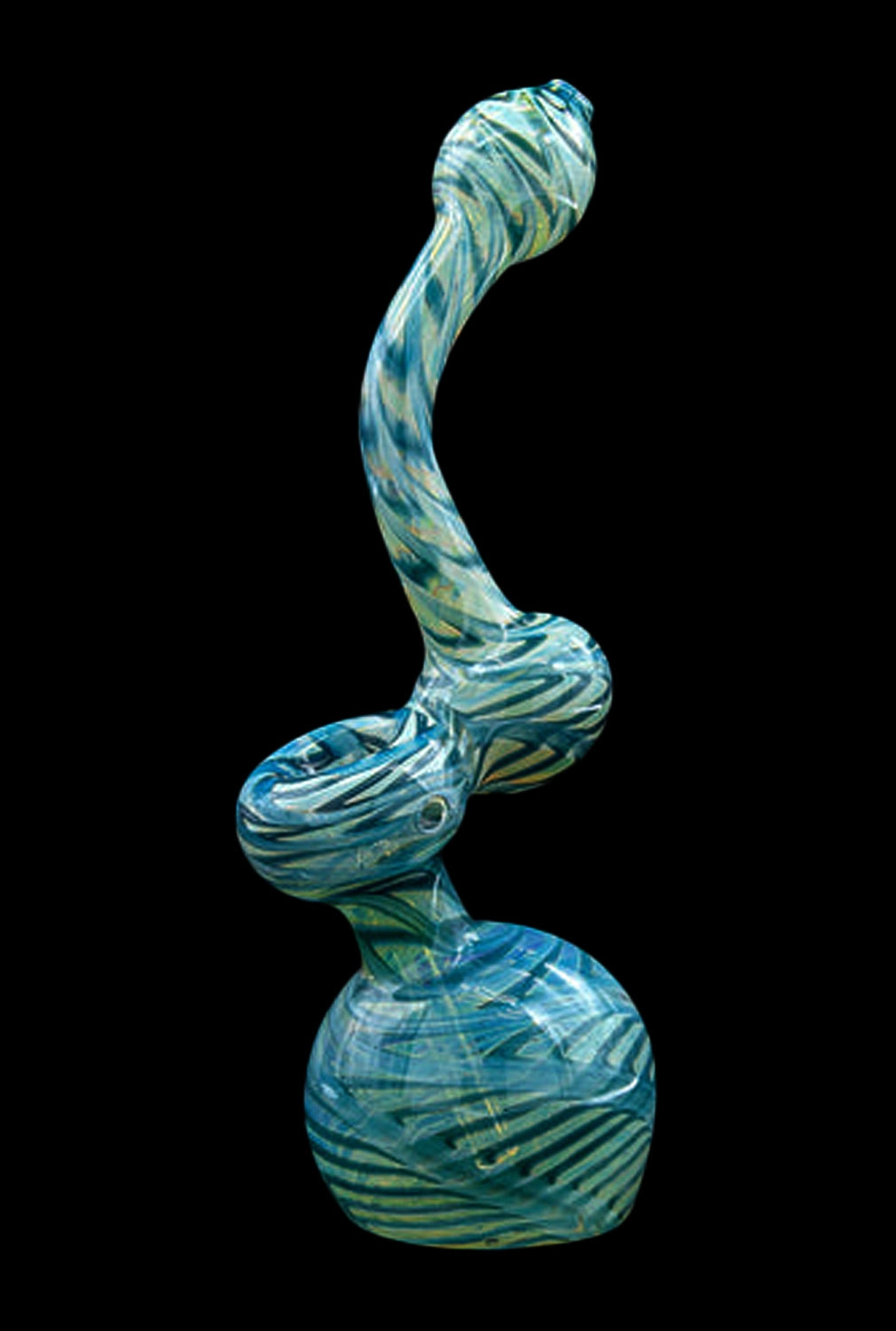 LA Pipes Color Raked Fumed Sherlock Bubbler Pipe