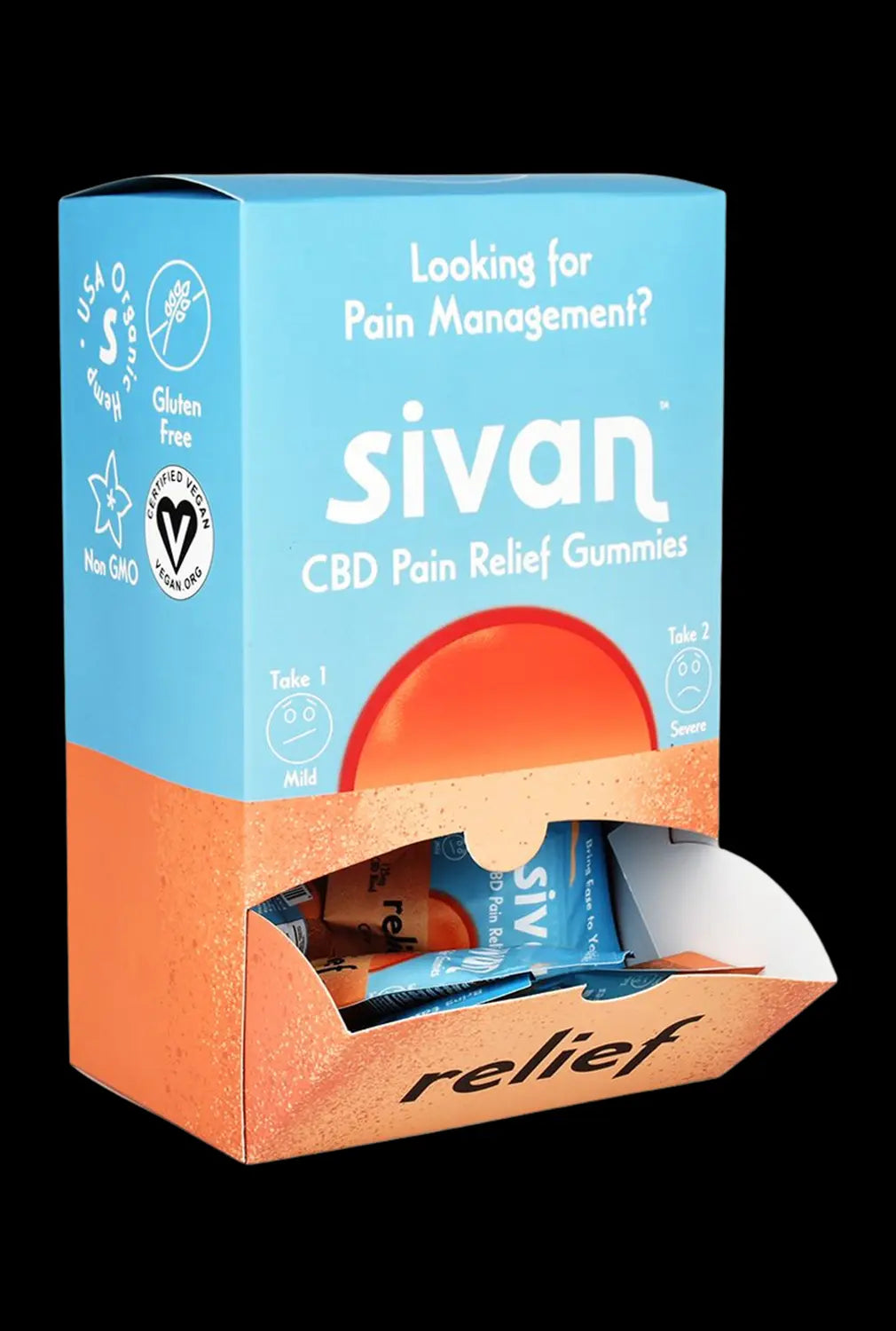 Sivan CBD Blend Gummies | 625mg | 5pc | 10pk Relief | Delta-9 Cherry