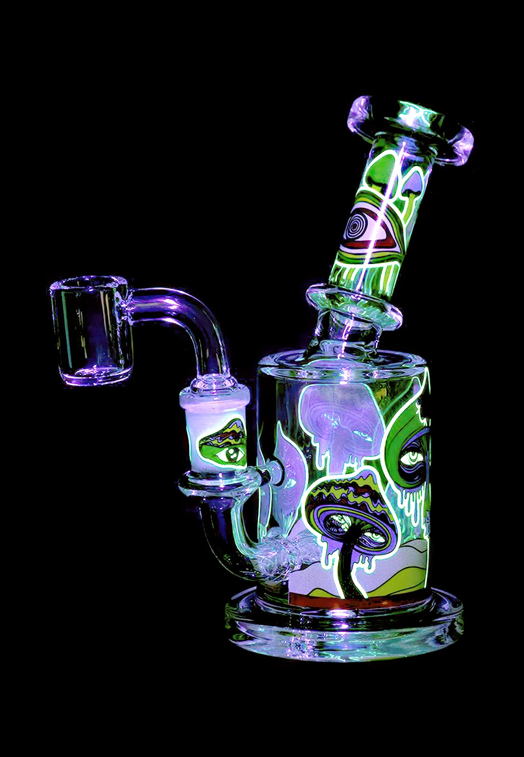Fungi Eyes, They're Watching You Glow In The Dark Dab Rig