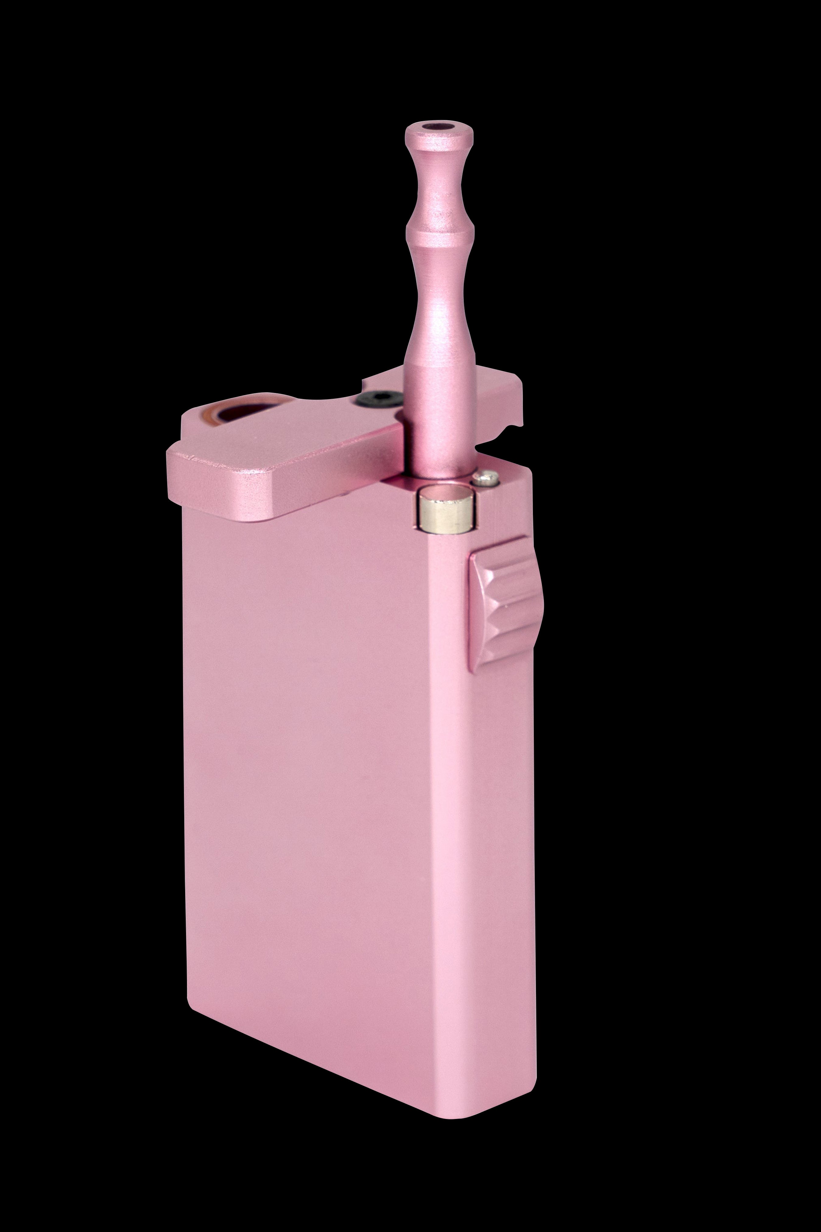 Pink butane torch lighter for cannabis concentrates.