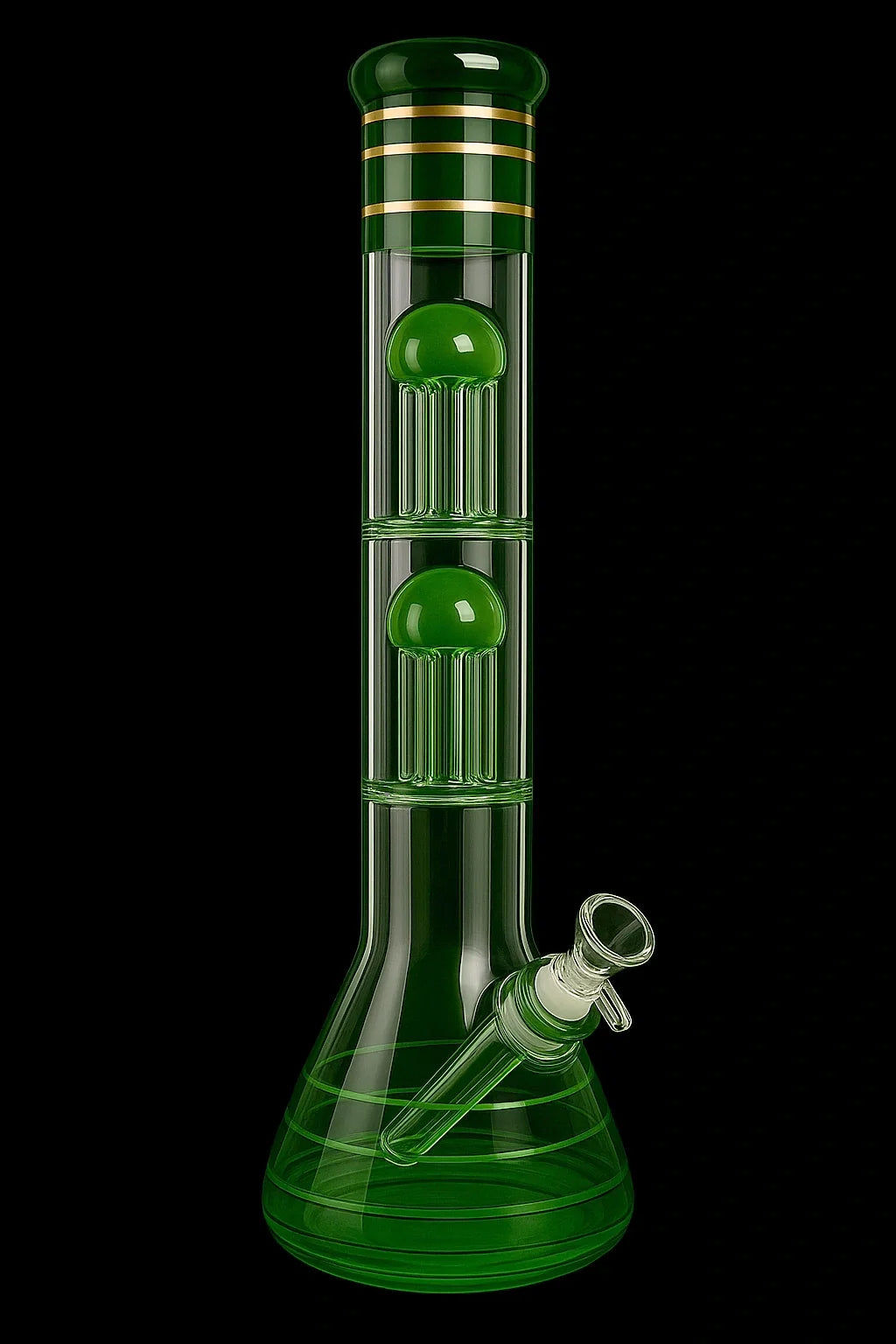 Smoke Cartel Triple Chamber Mushroom Perc Beaker Bong - 22 in.