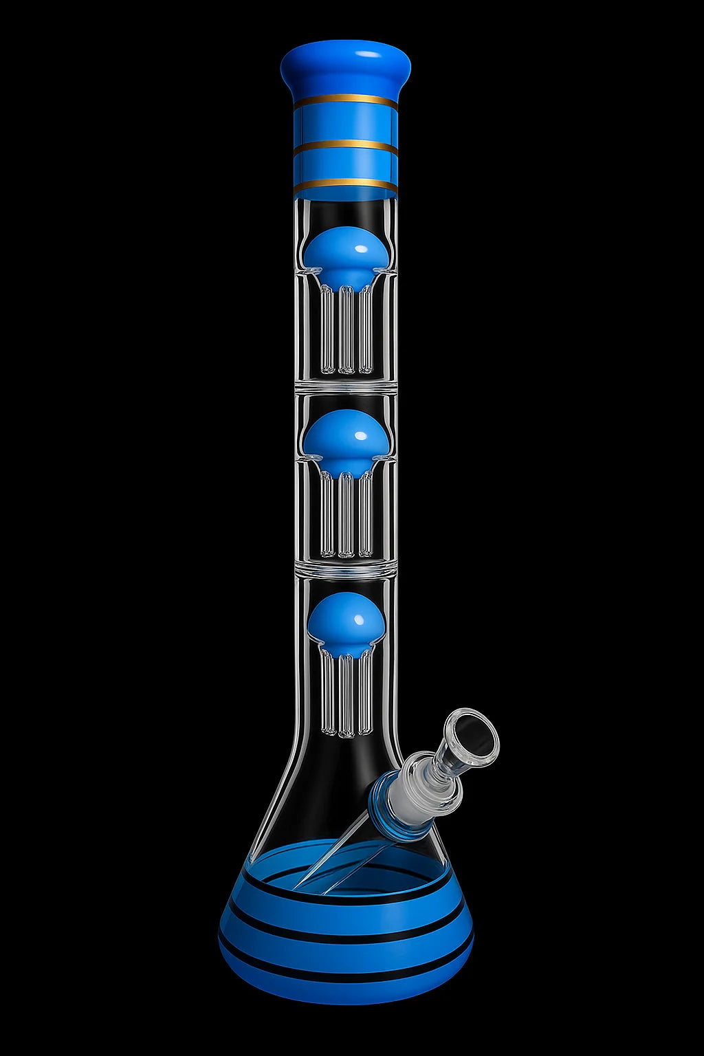 Smoke Cartel Triple Chamber Mushroom Perc Beaker Bong - 22 in.