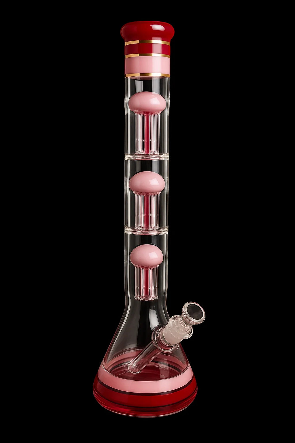 Smoke Cartel Triple Chamber Mushroom Perc Beaker Bong - 22 in.
