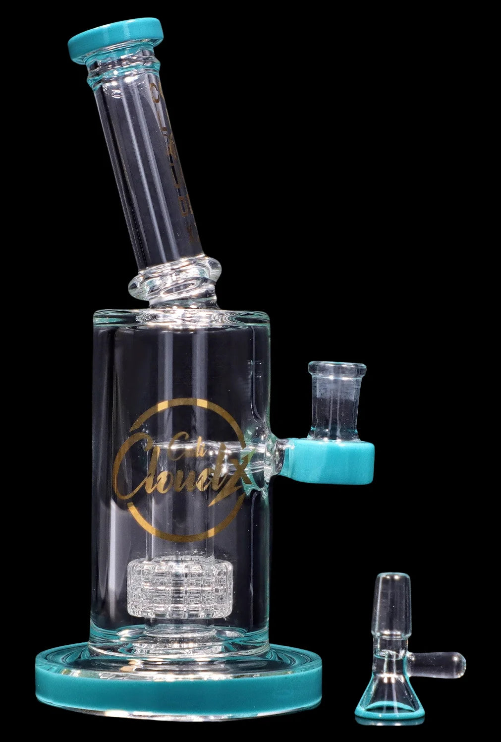 Smoke Cartel 8-inch Showerhead Dual-Use Water Pipe w/ Coloured Accents