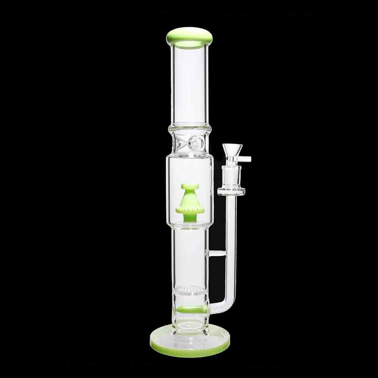 Smoke Cartel Straight Tube with Stacked Percs Bong - 17 in.