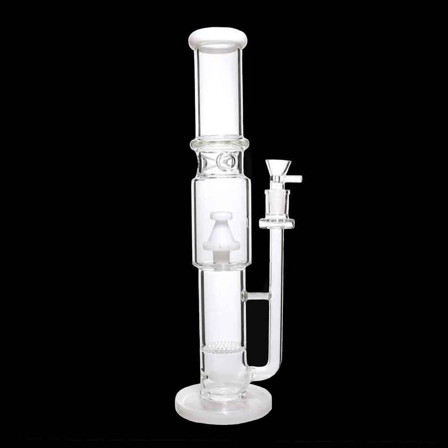 Smoke Cartel Straight Tube with Stacked Percs Bong - 17 in.