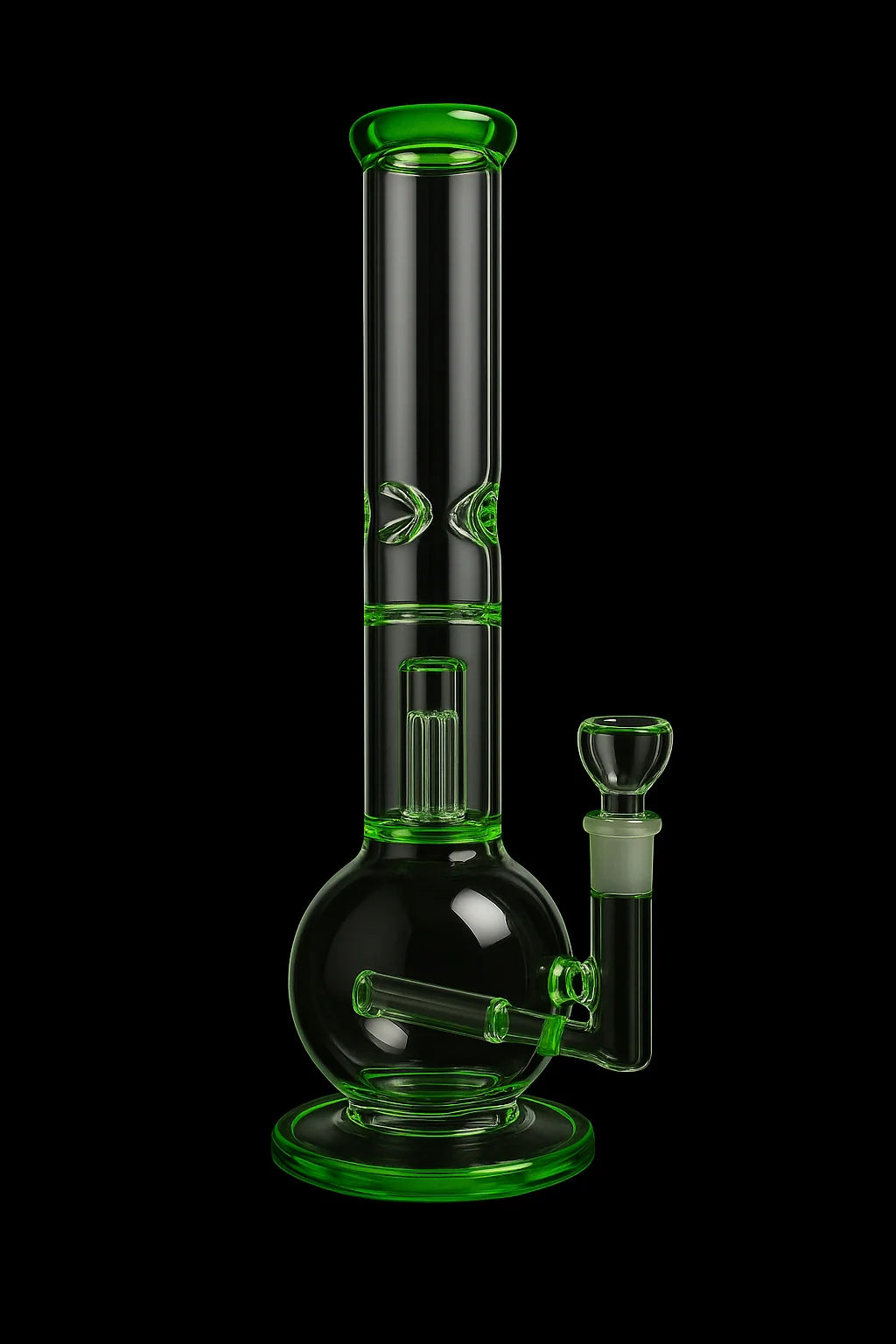 Smoke Cartel Inline Glass Ball with UFO & Circ Perc Bong - 16 in.