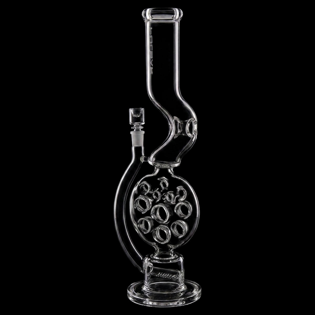 Pulsar Swiss Perc Kink Neck Glass Bong - 18" / 14mm F