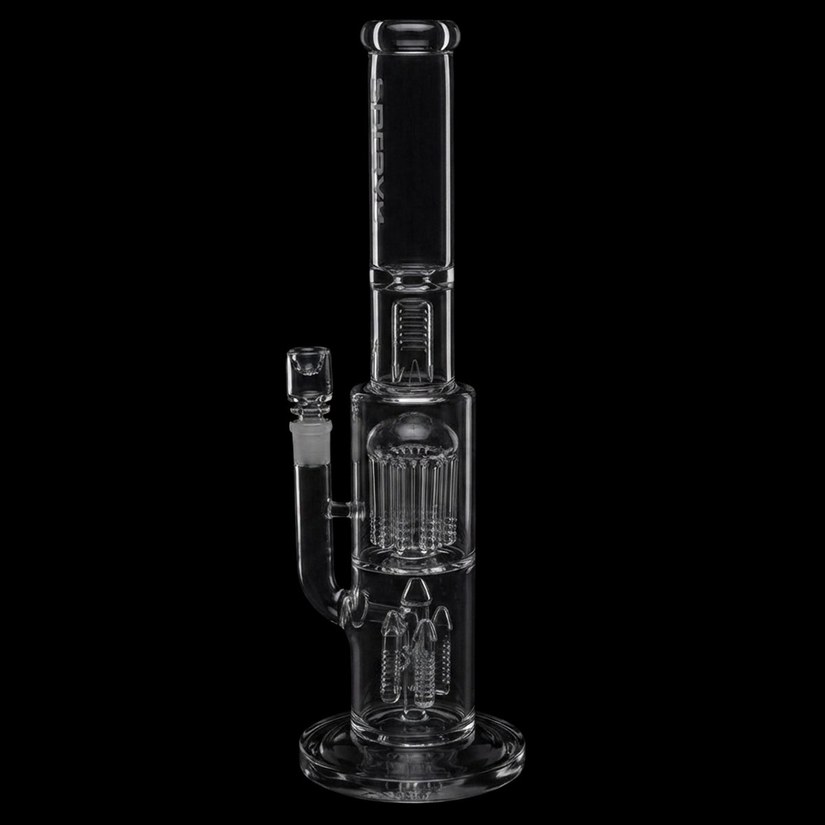 Pulsar Kink Neck Double Chamber Chugger Glass Bong - 17.25" / 14mm F