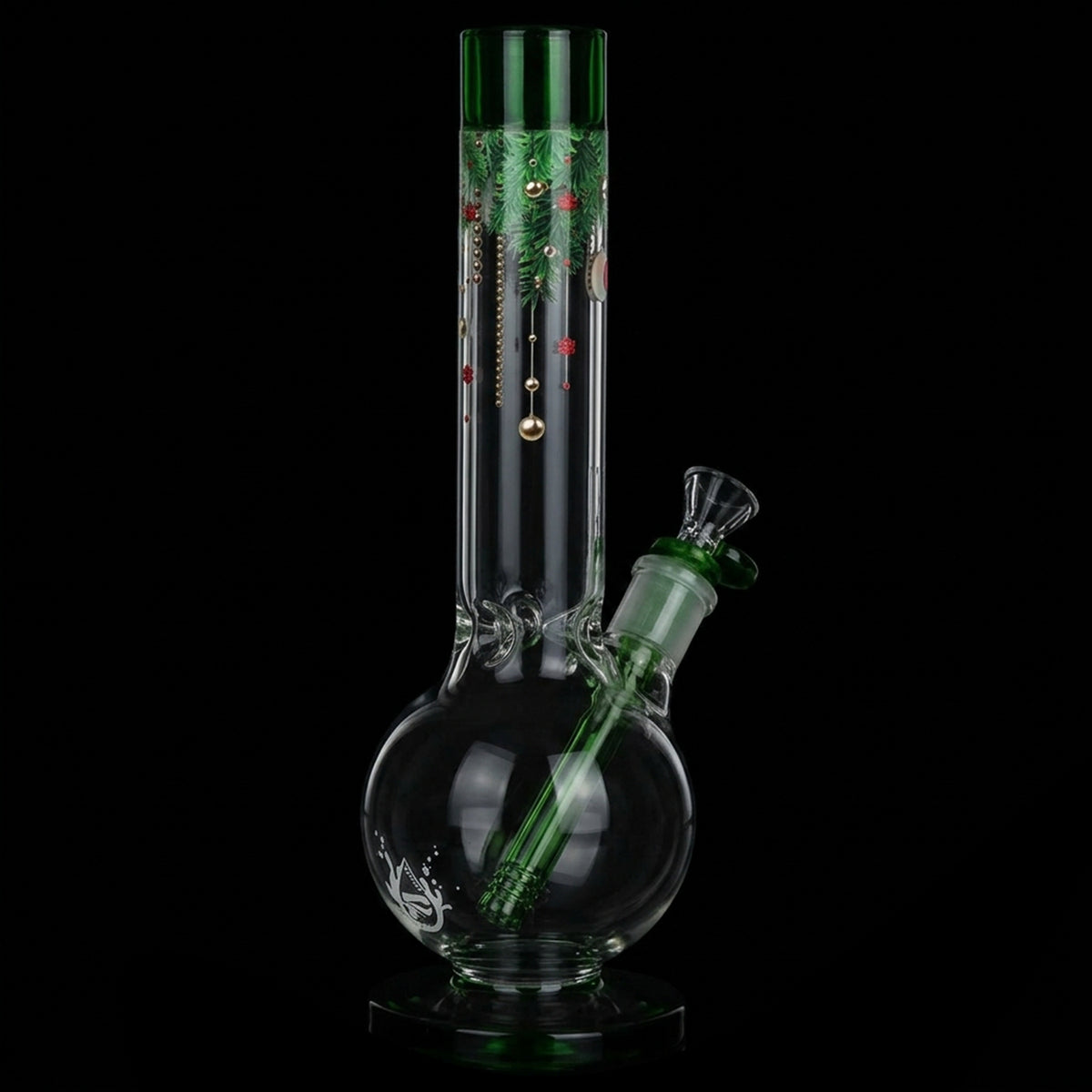 Pulsar Christmas Time Glass Bubble Base Bong - 11.75" / 14mm F