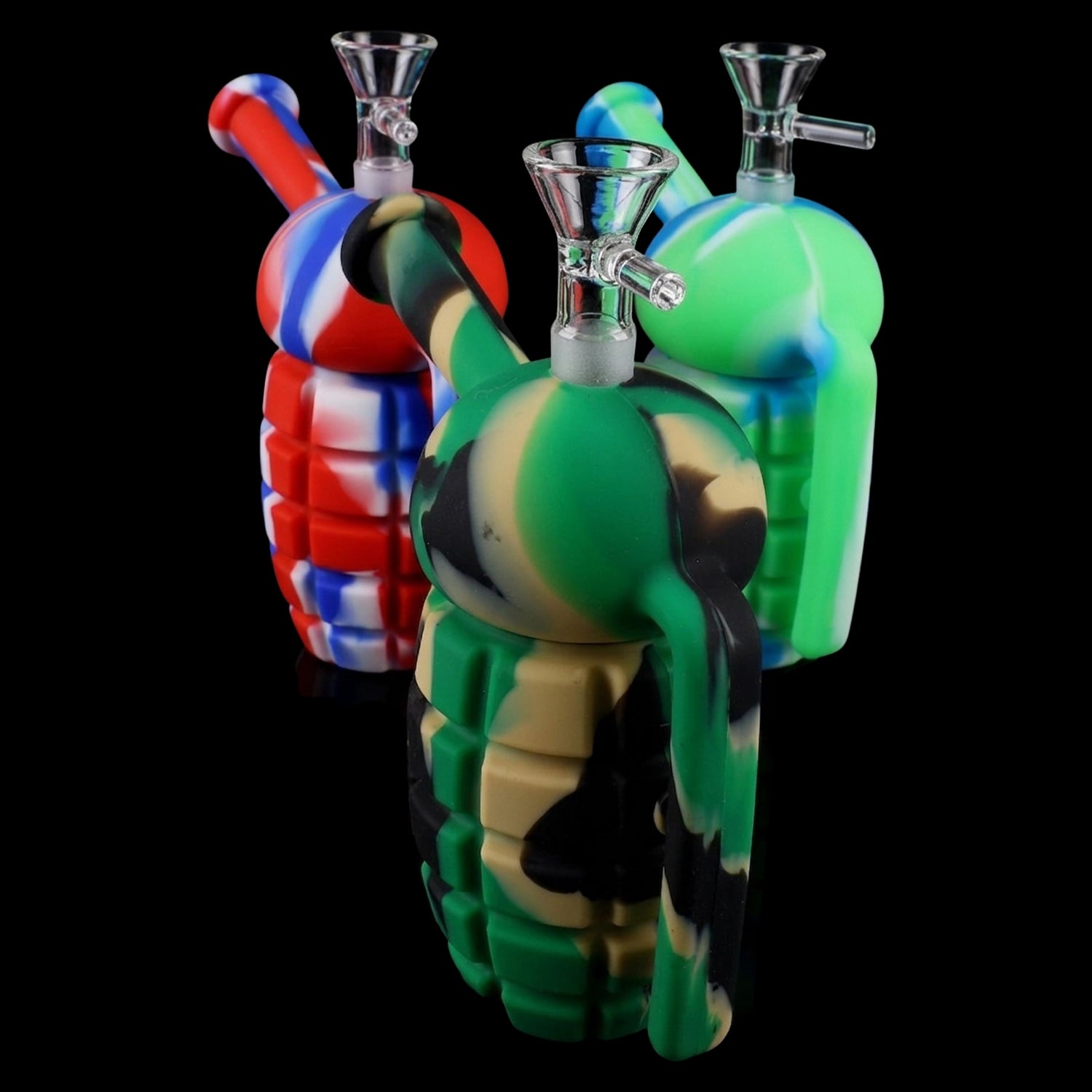 Silicone Grenade Bong “Kaboom Mini” – 4½″ – Assorted Colors