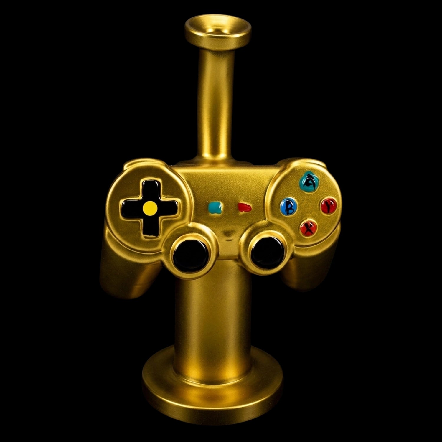 Primate Glass Game Controller Bong “Button Masher” – Showerhead Perc – 8½″ – Assorted Colors