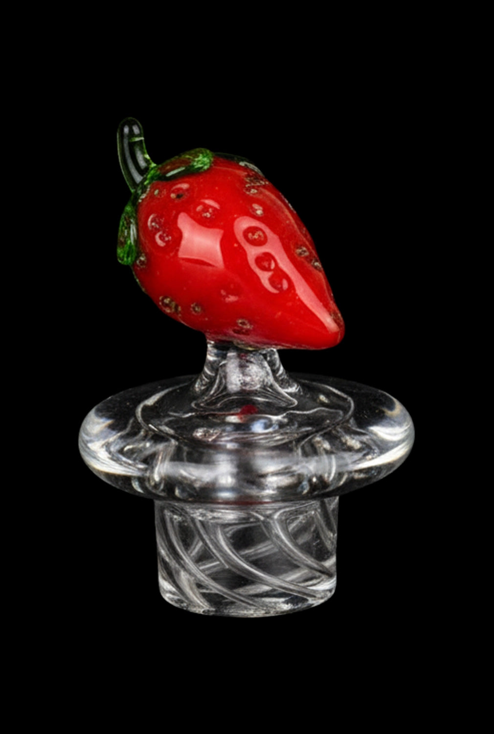 Pulsar Fruit Series Strawberry Cough Glow In The Dark Dab Rig Kit - 8" / 14mm F