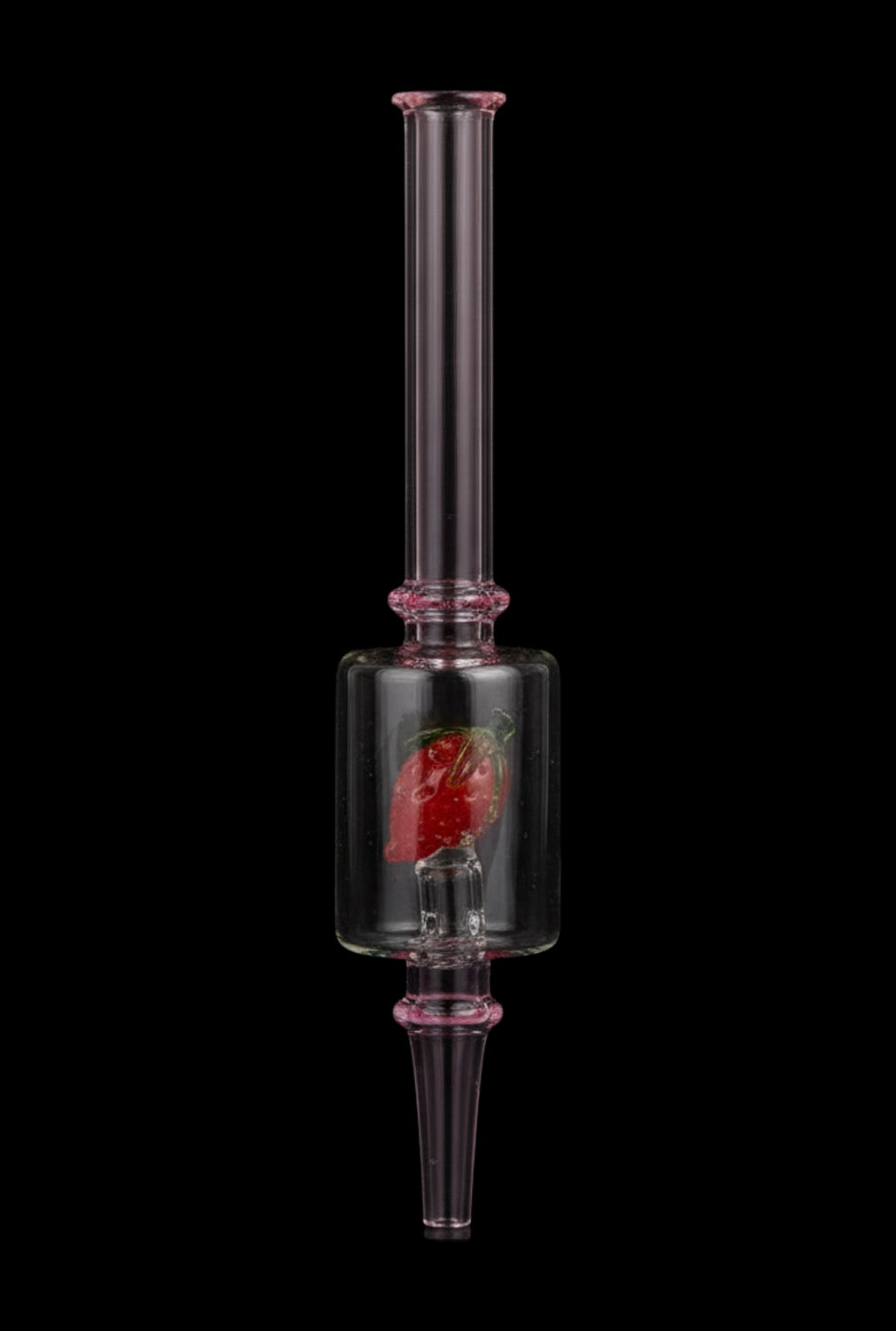 Pulsar Fruit Series Strawberry Cough Glow In The Dark Dab Rig Kit - 8" / 14mm F