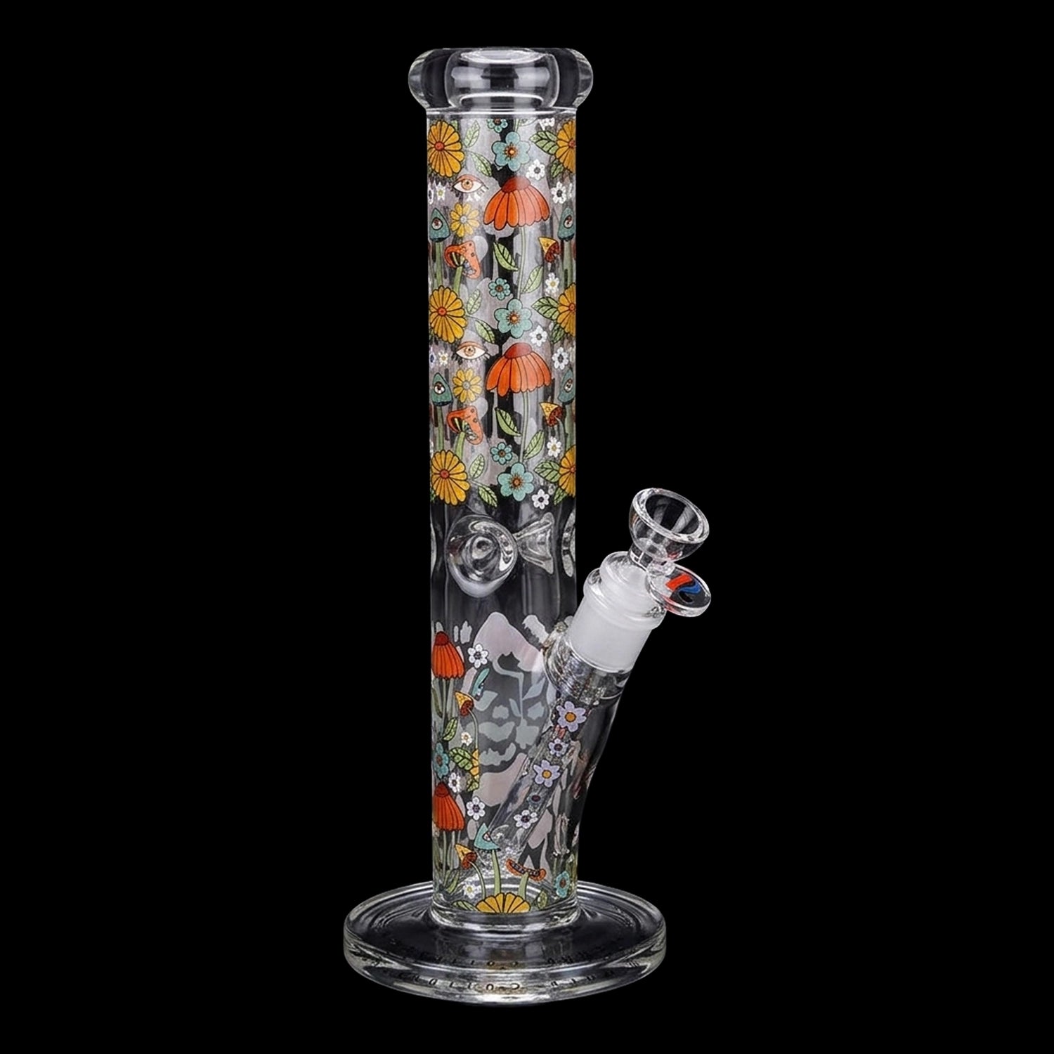 Pulsar Design Series Straight Tube Glass Water Pipe - Flower Vision / 12" / 14mm F