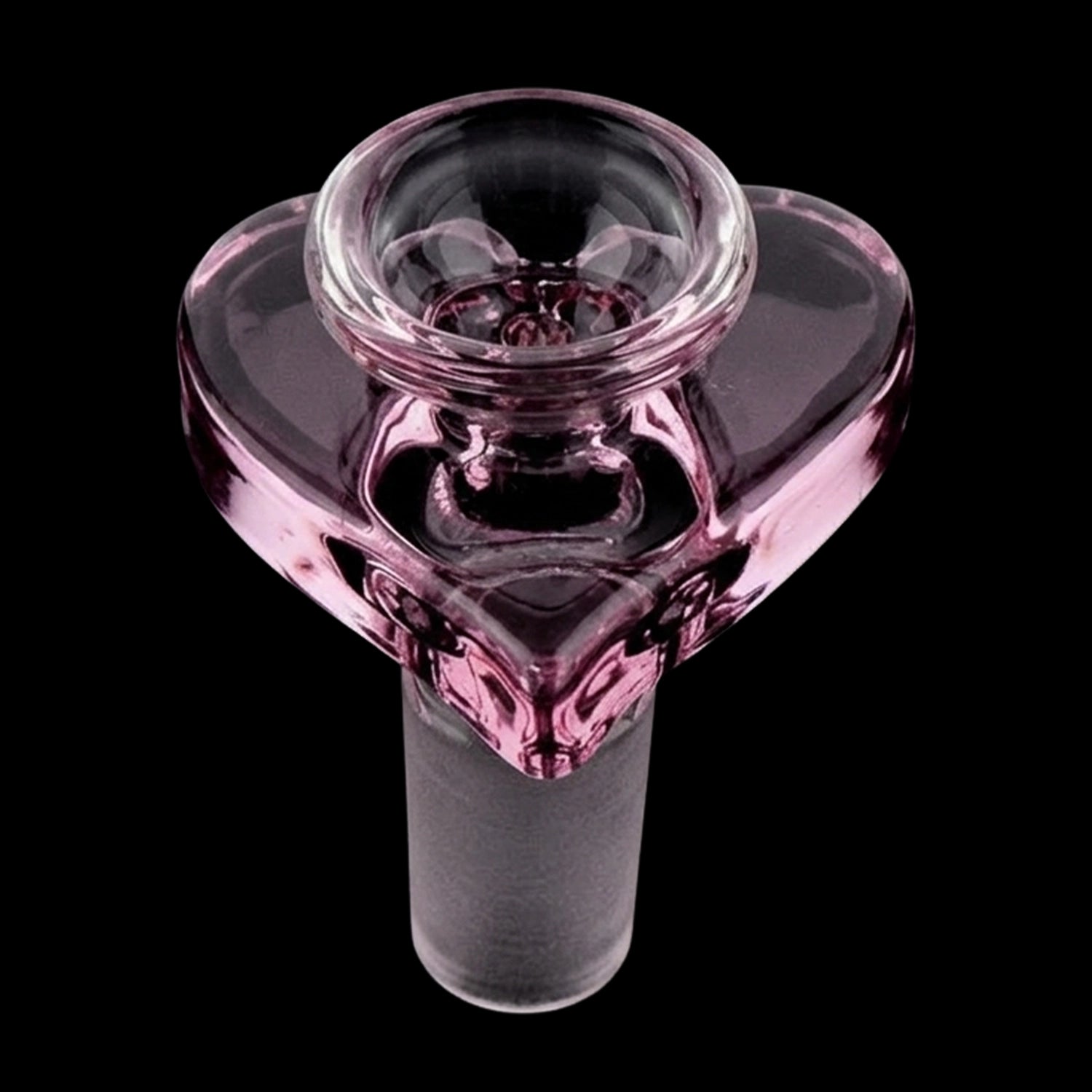 Pulsar Double Kiss Heart Glass Water Pipe - 11" / 14mm F