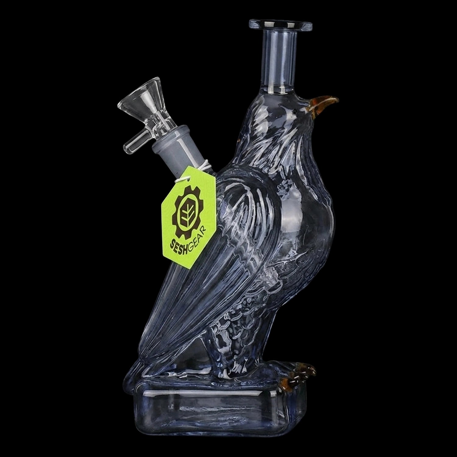 SeshGear Raven Glass Water Pipe - 7.5" / 14mm F / Smoke