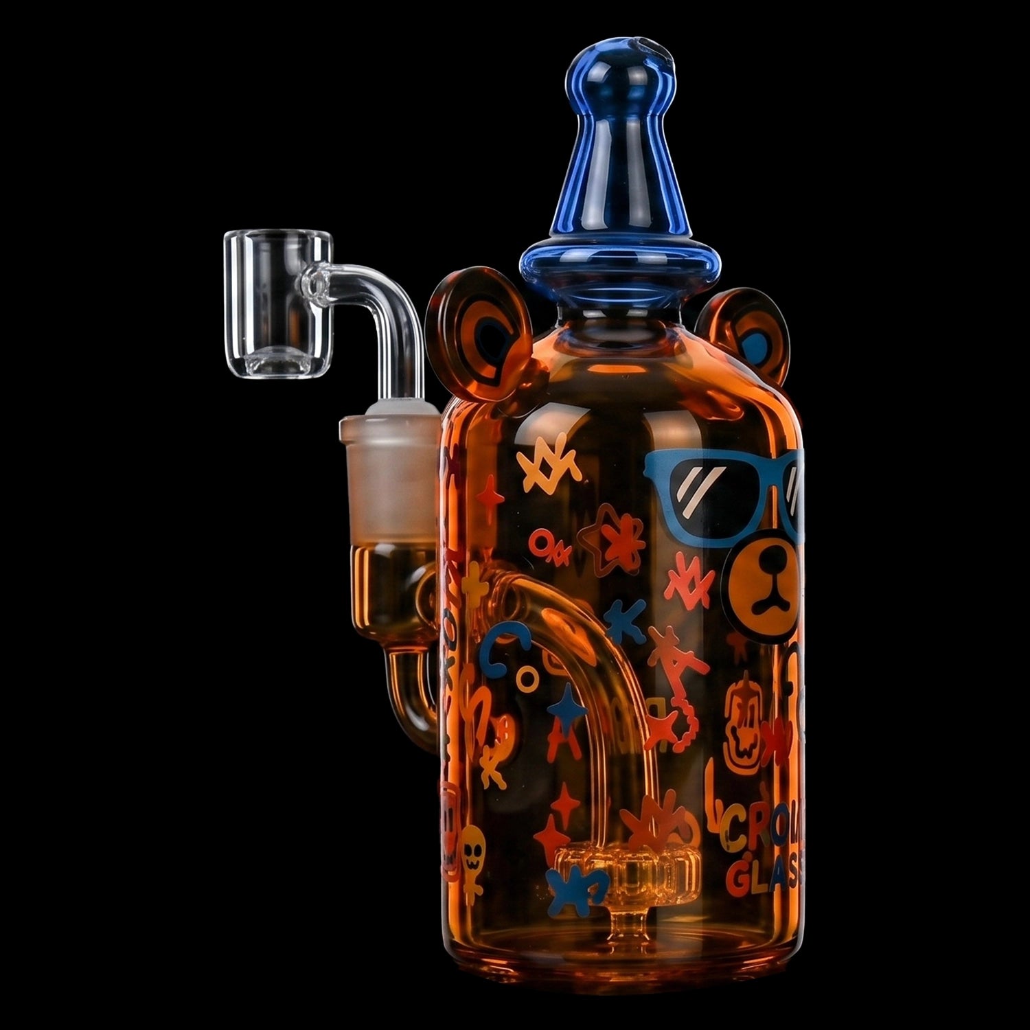 Croia Glass Cool Teddy Bear Dab Rig with Showerhead Perc | Croia Glass