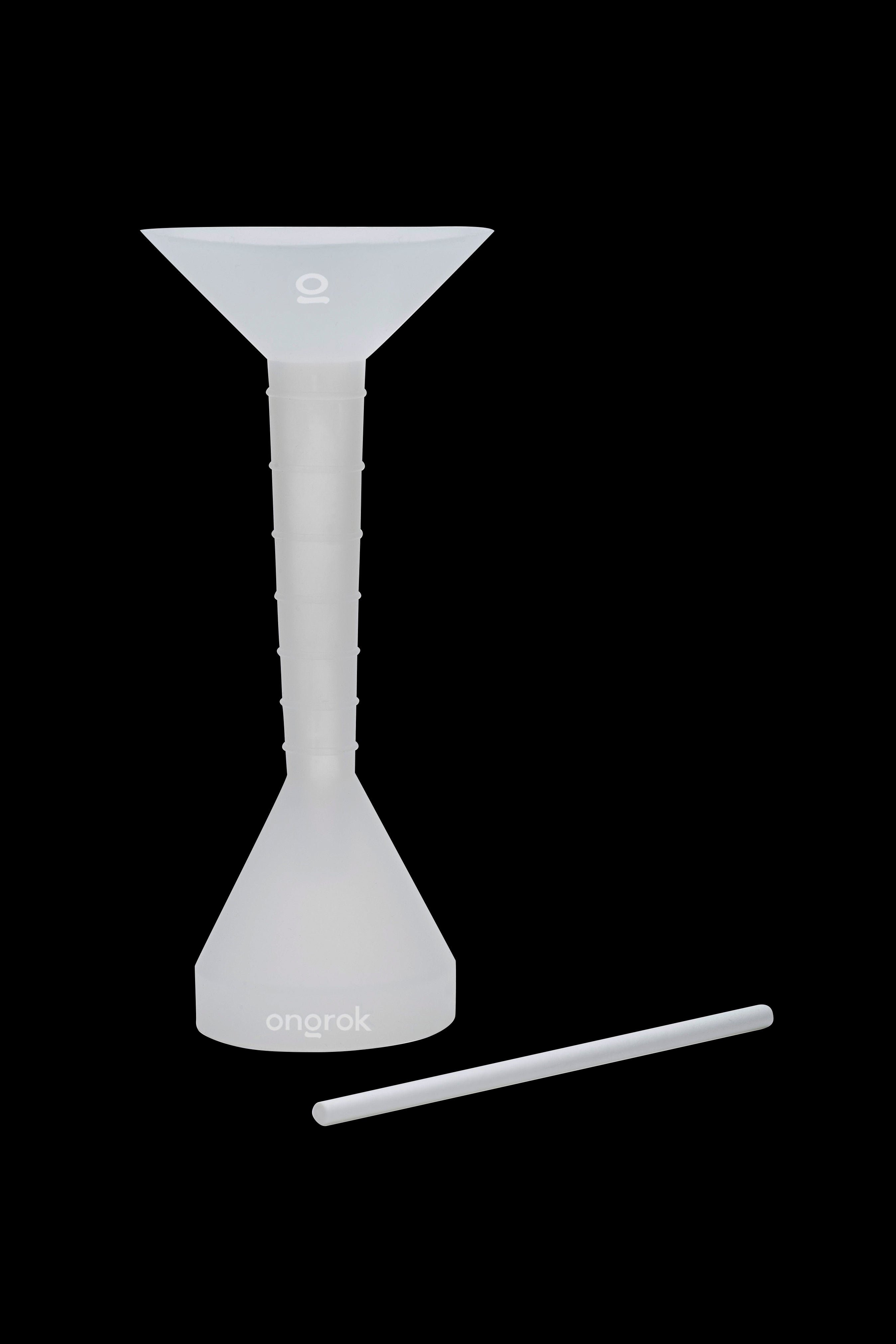 White glass cannabis water pipe with a removable downstem.