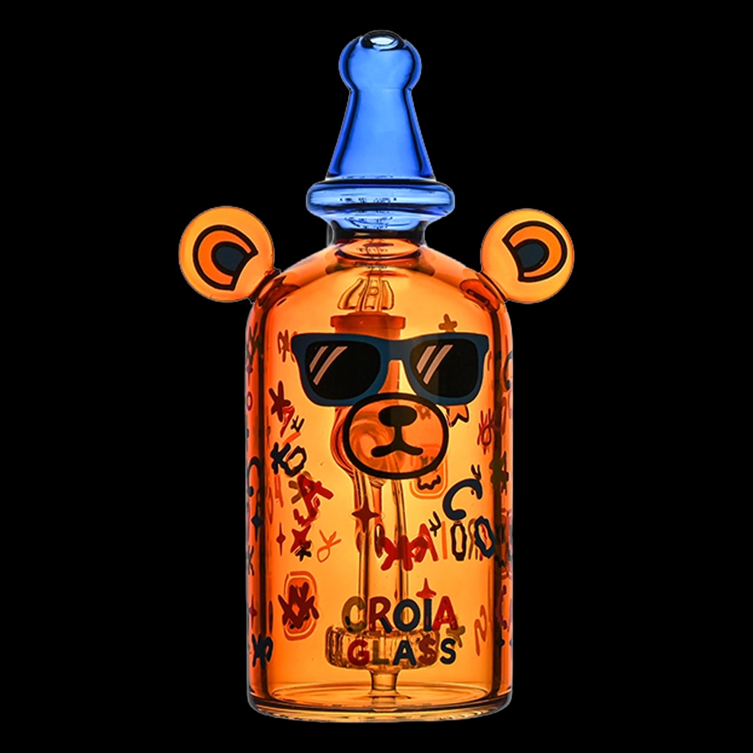 Croia Glass Cool Teddy Bear Dab Rig with Showerhead Perc | Croia Glass