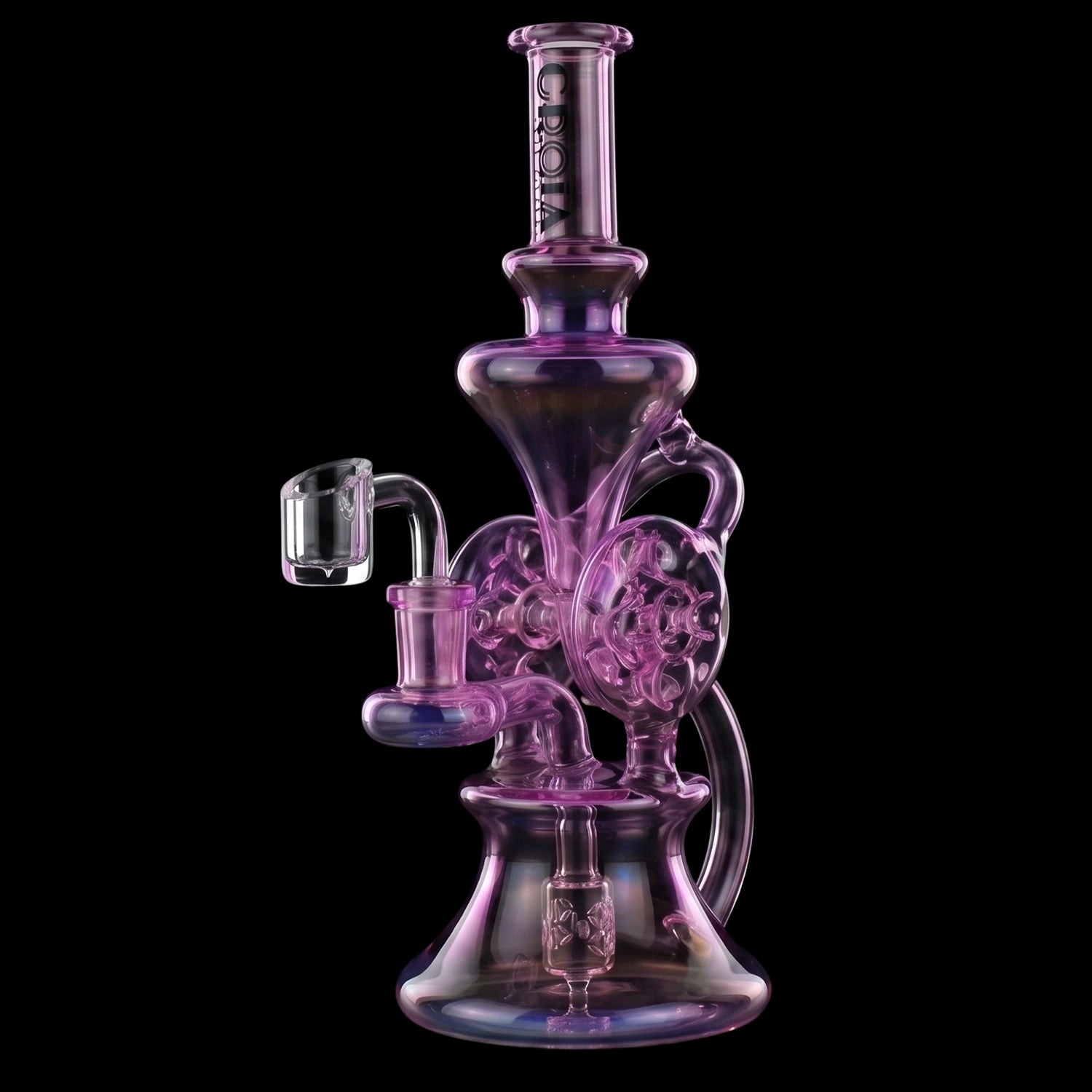 Croia Glass 10" Dual Swiss Perc Klein Recycler Dab Rig | Croia Glass