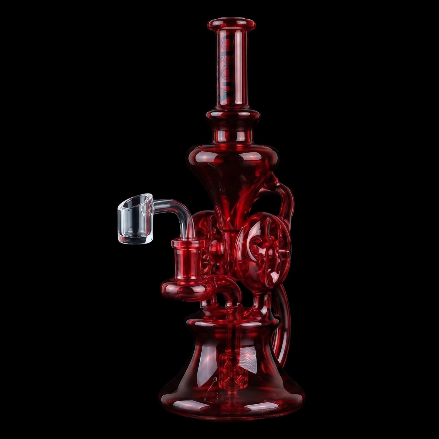 Croia Glass 10" Dual Swiss Perc Klein Recycler Dab Rig | Croia Glass