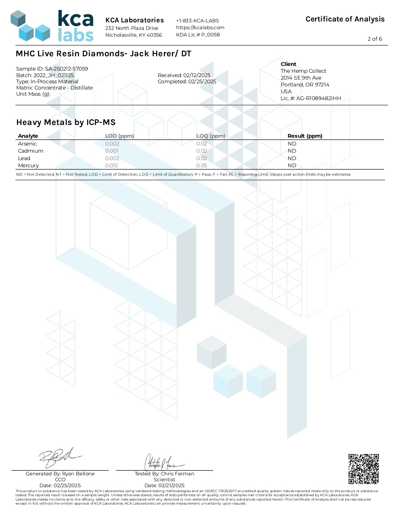 Modern Herb Co Dispensary Grade Live Resin THCA Dabs - 2g