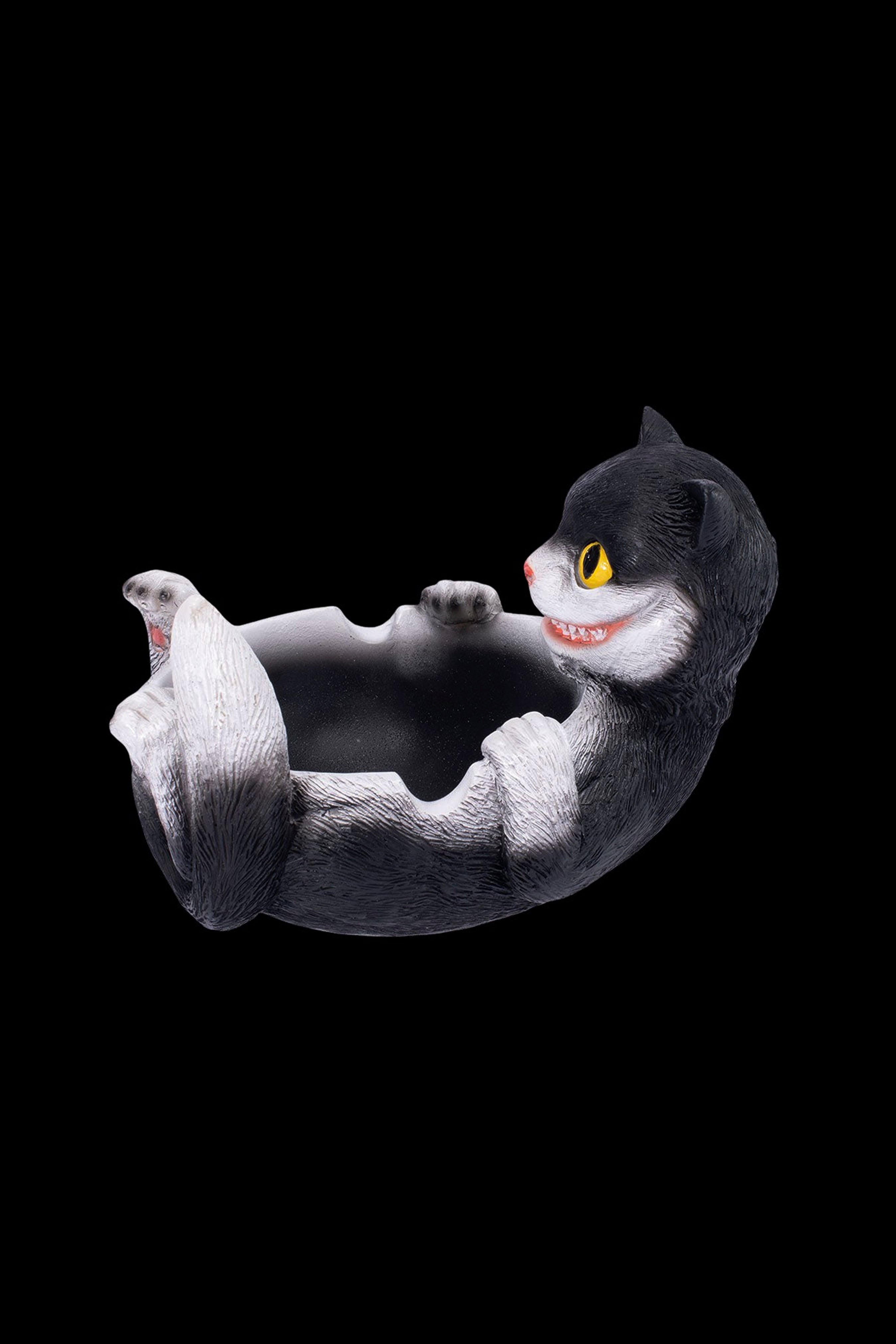 Fujima Trippy Tuxedo Cat Polystone Ashtray