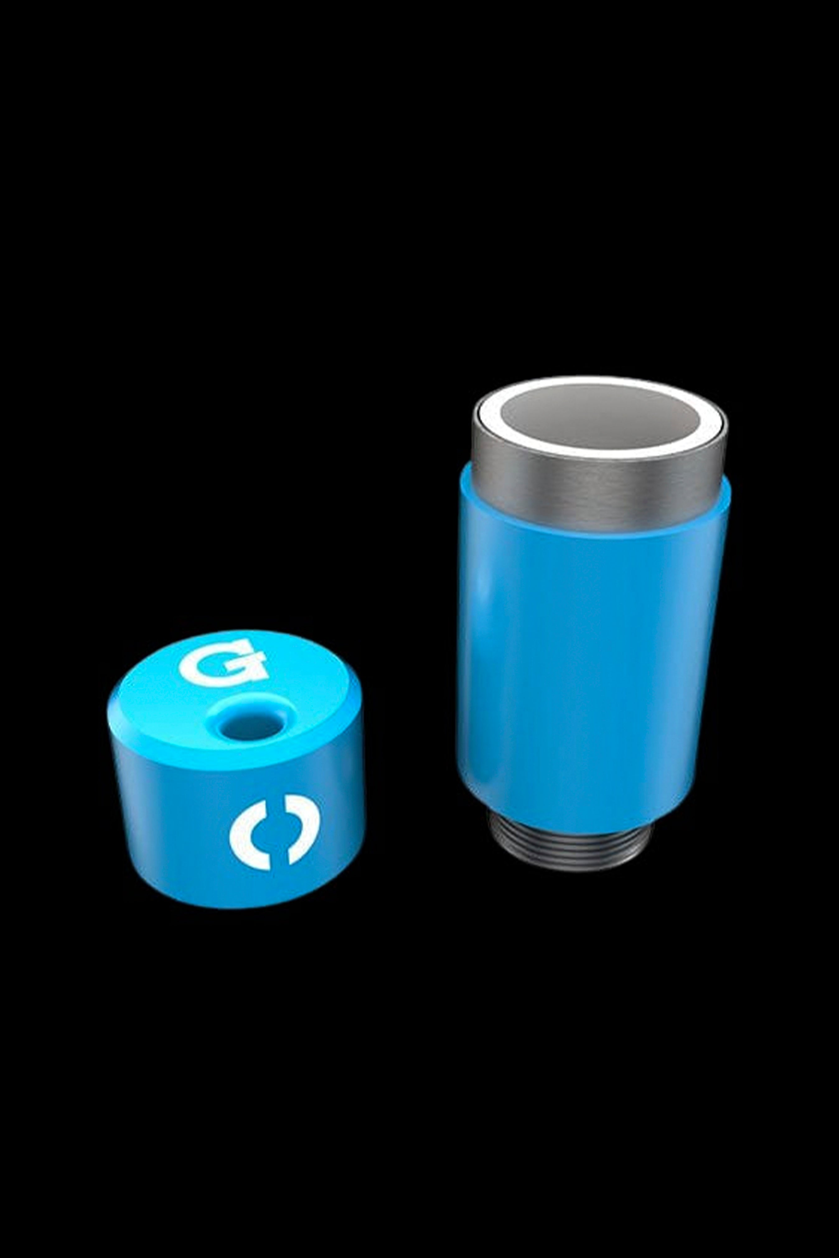 Blue cannabis oil cartridge and magnetic cover.