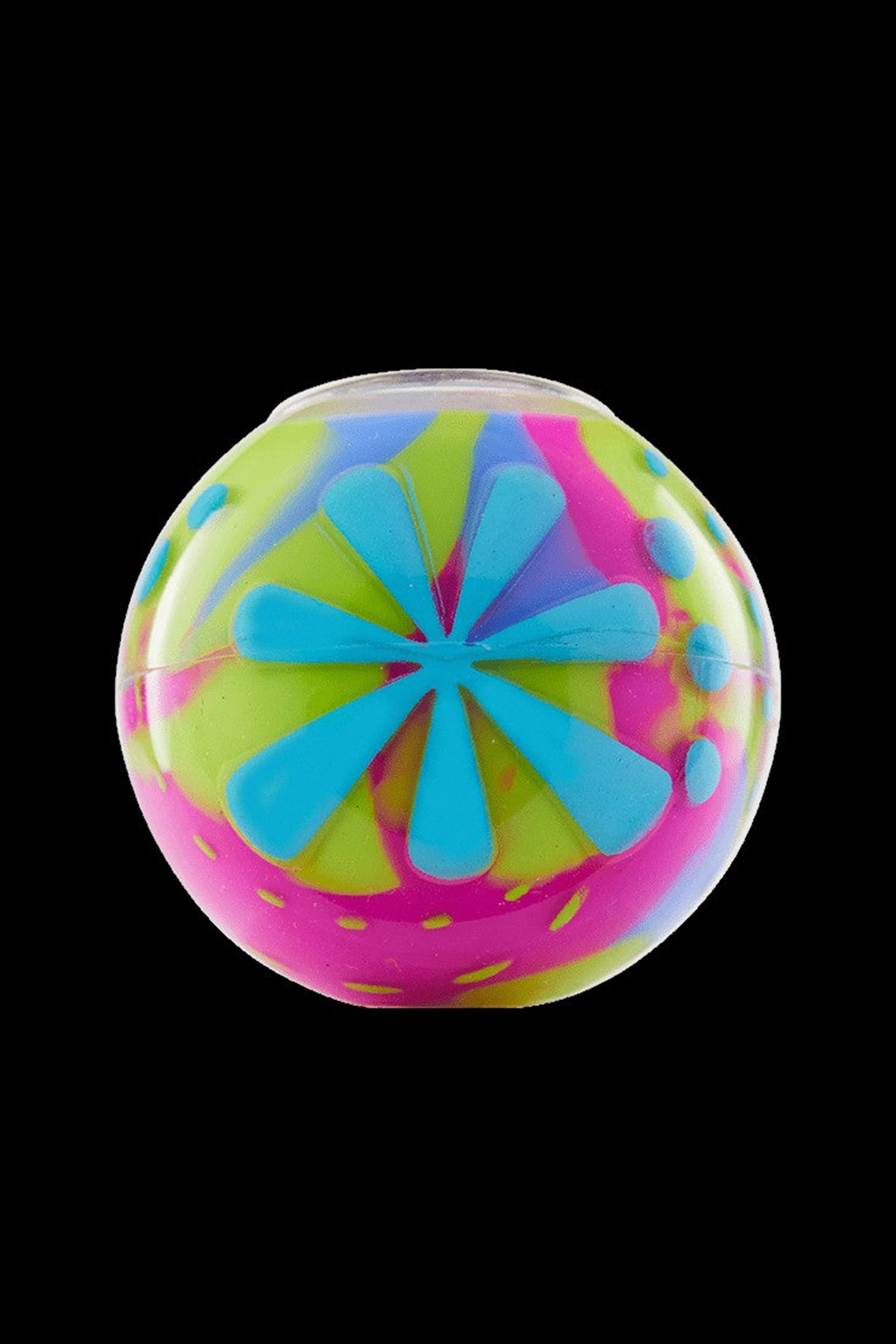 Colorful glass smoking bubbler.