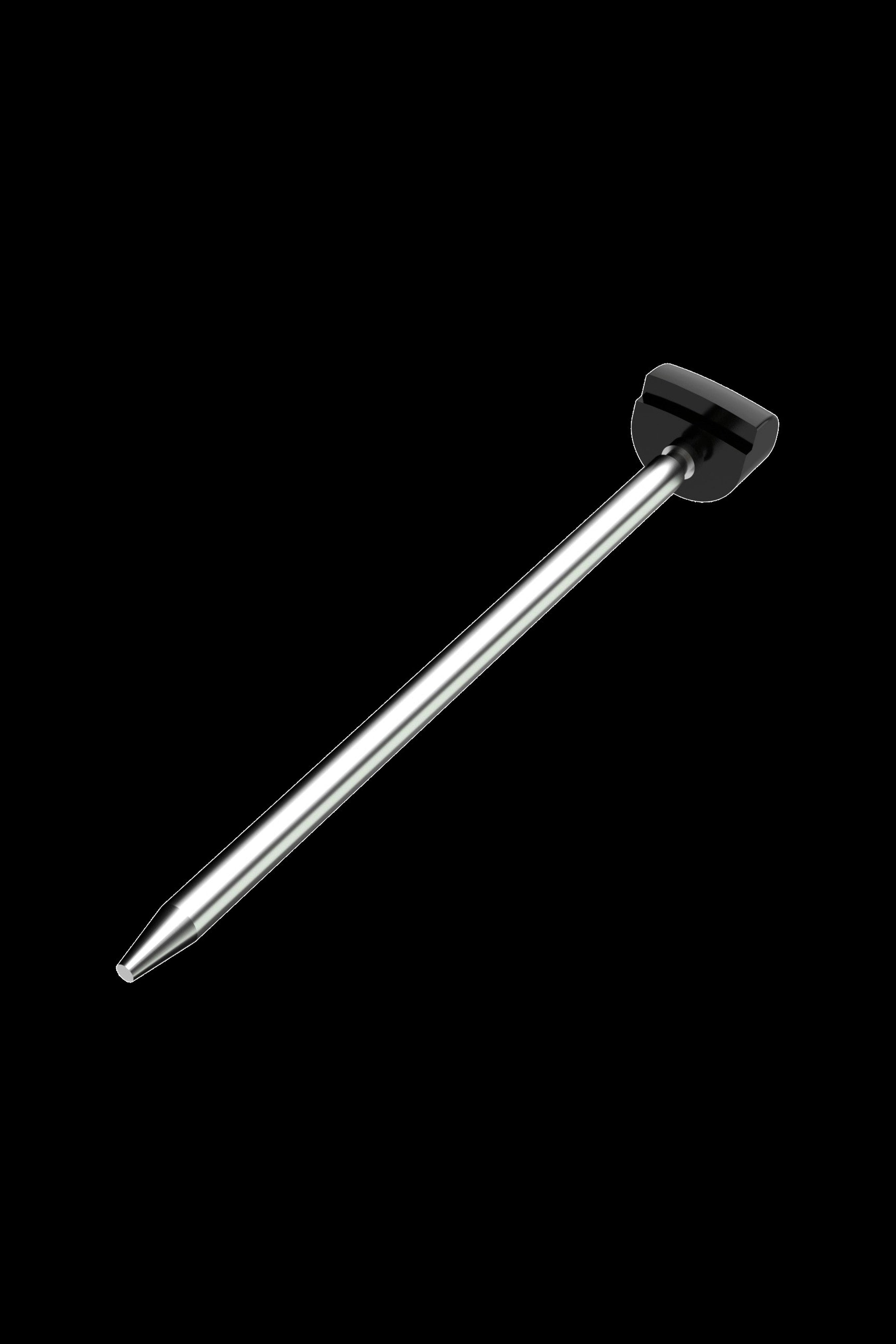 Silver cannabis dab tool with a flat paddle tip.