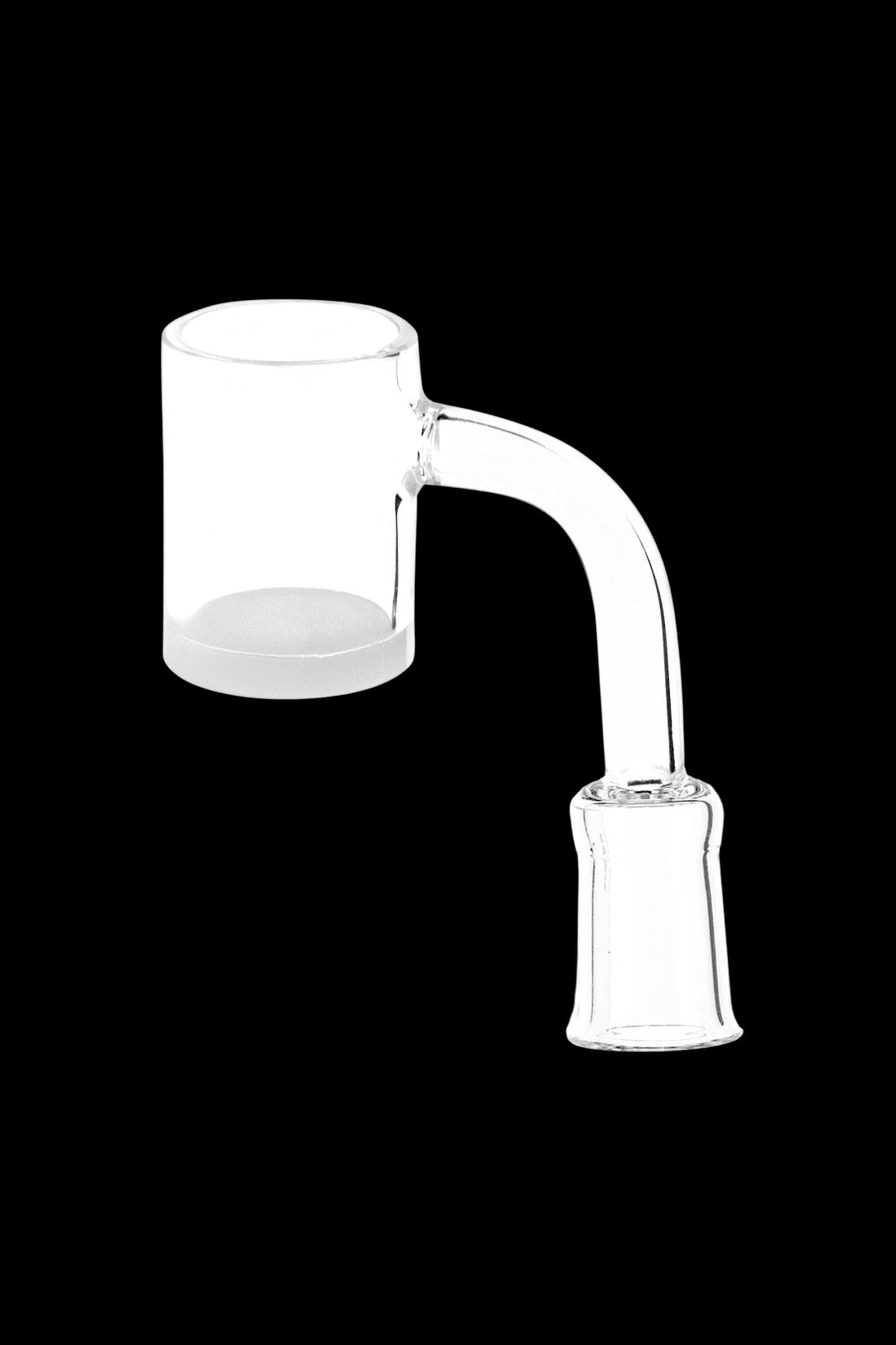 Clear quartz dab nail for vaporizing cannabis concentrates.