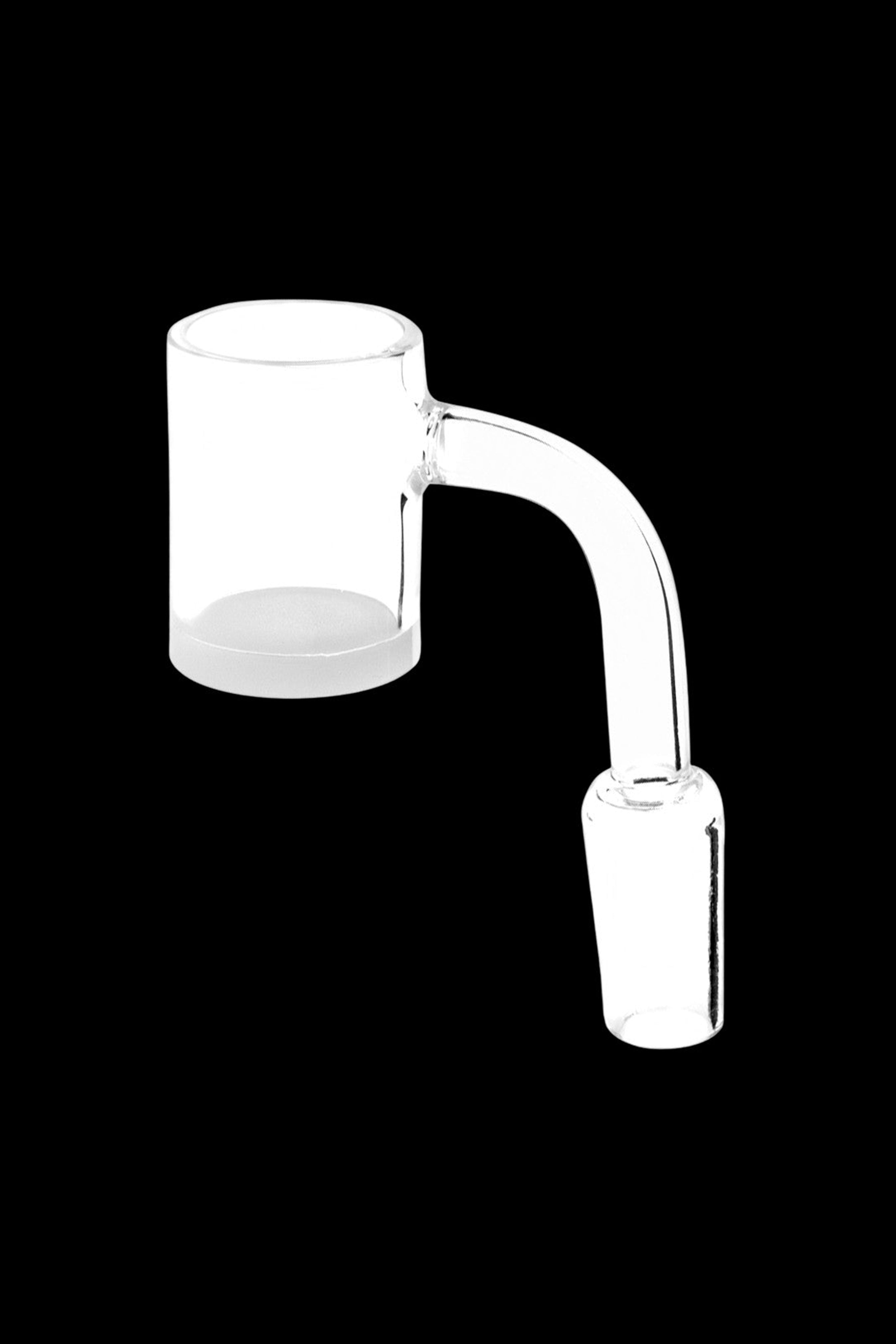 Clear quartz dab nail for vaporizing cannabis concentrates.