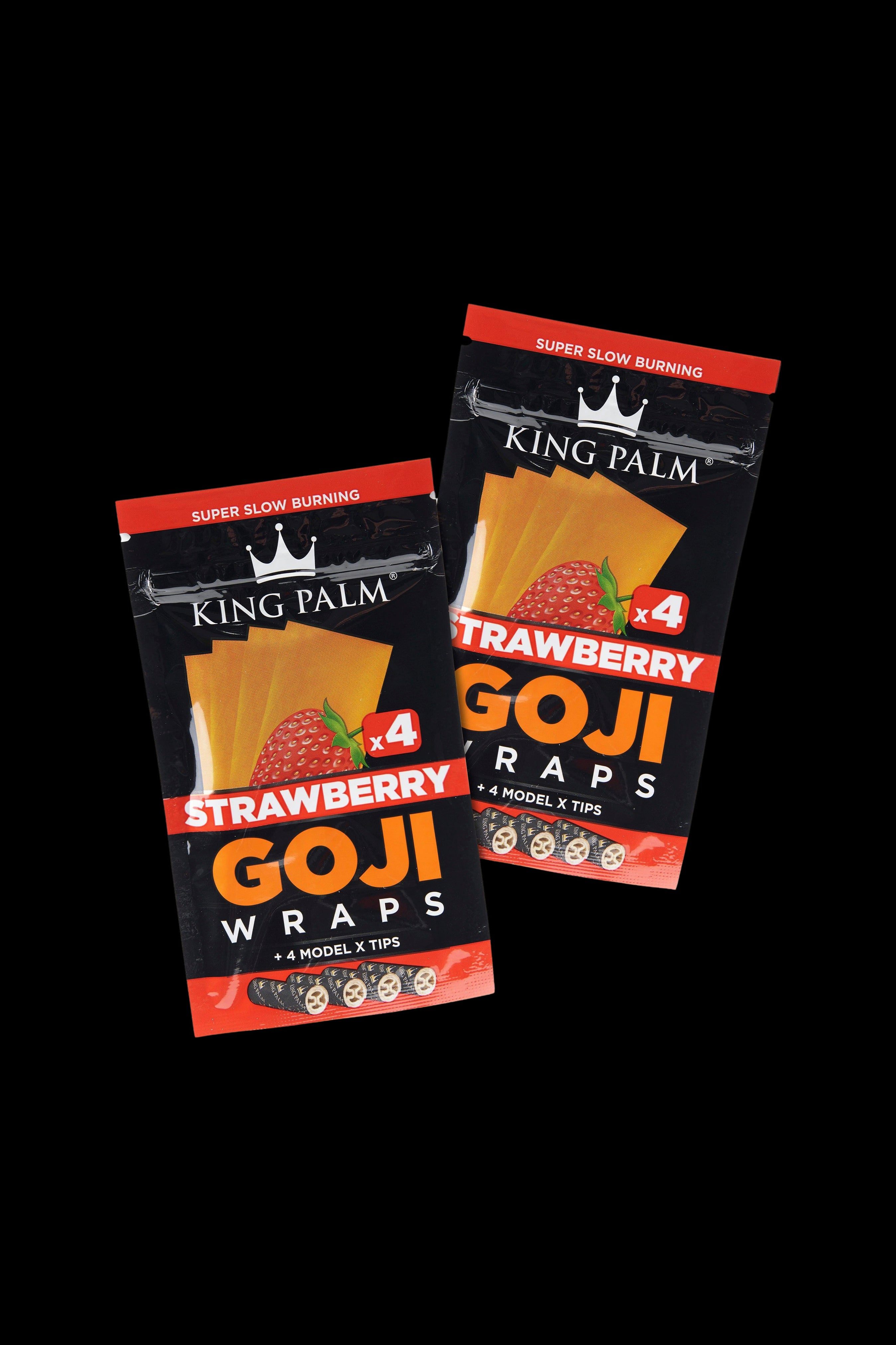King Palm Goji Berry Wraps - 2 Packs of 4