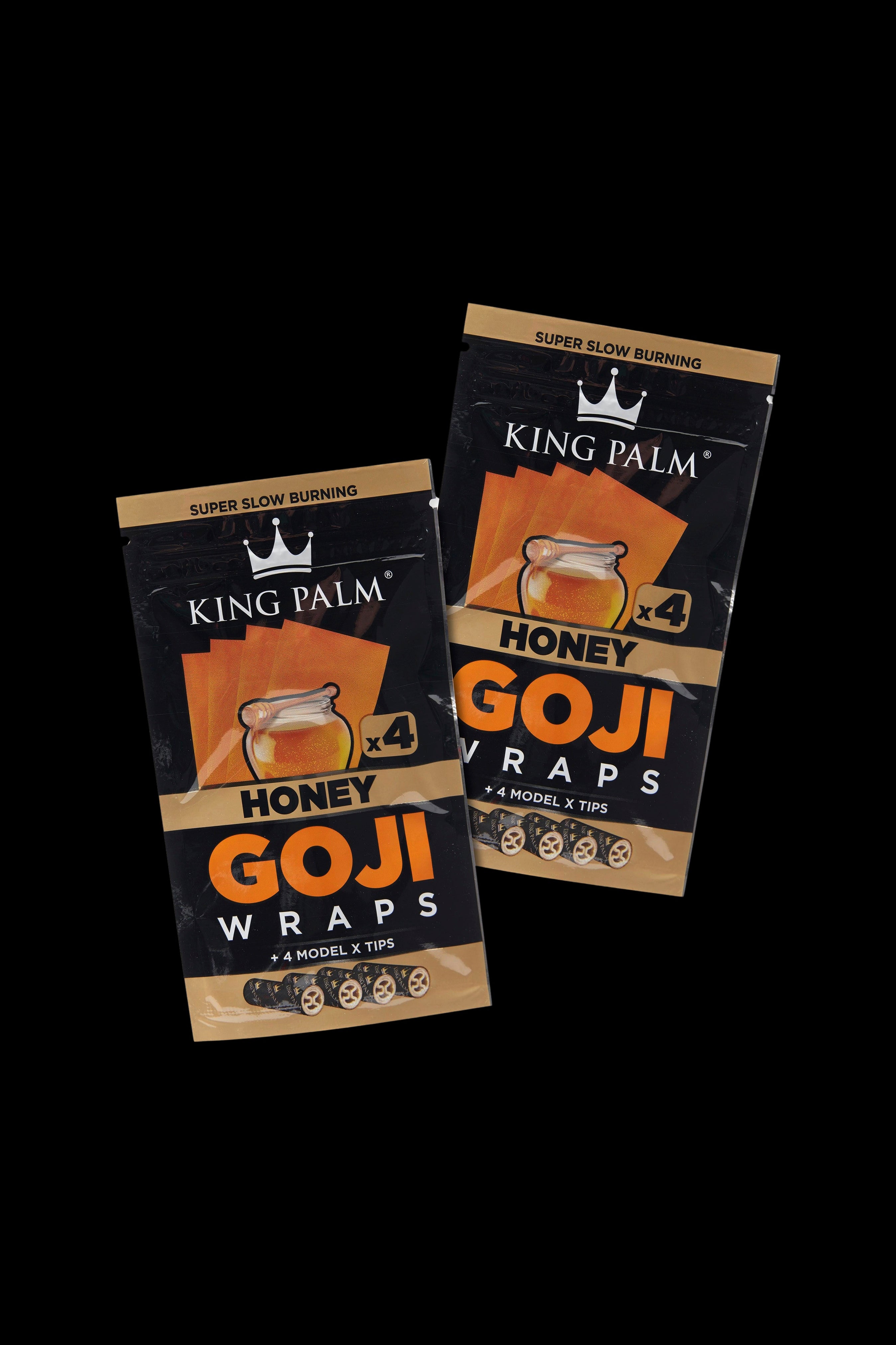 King Palm Goji Berry Wraps - 2 Packs of 4