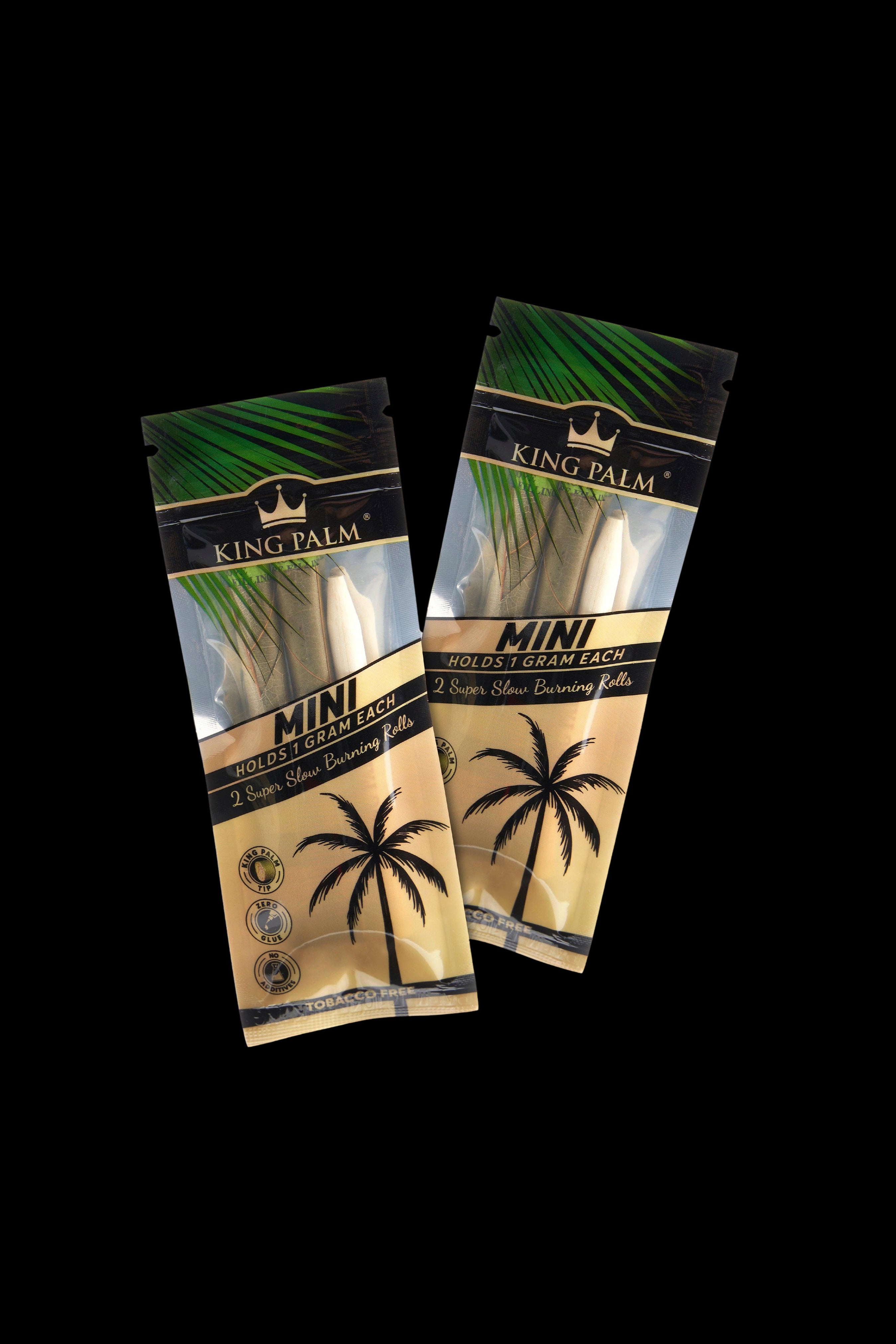King Palm Mini Natural Pre Roll Palm Leaf Tubes - 2 Packs of 2