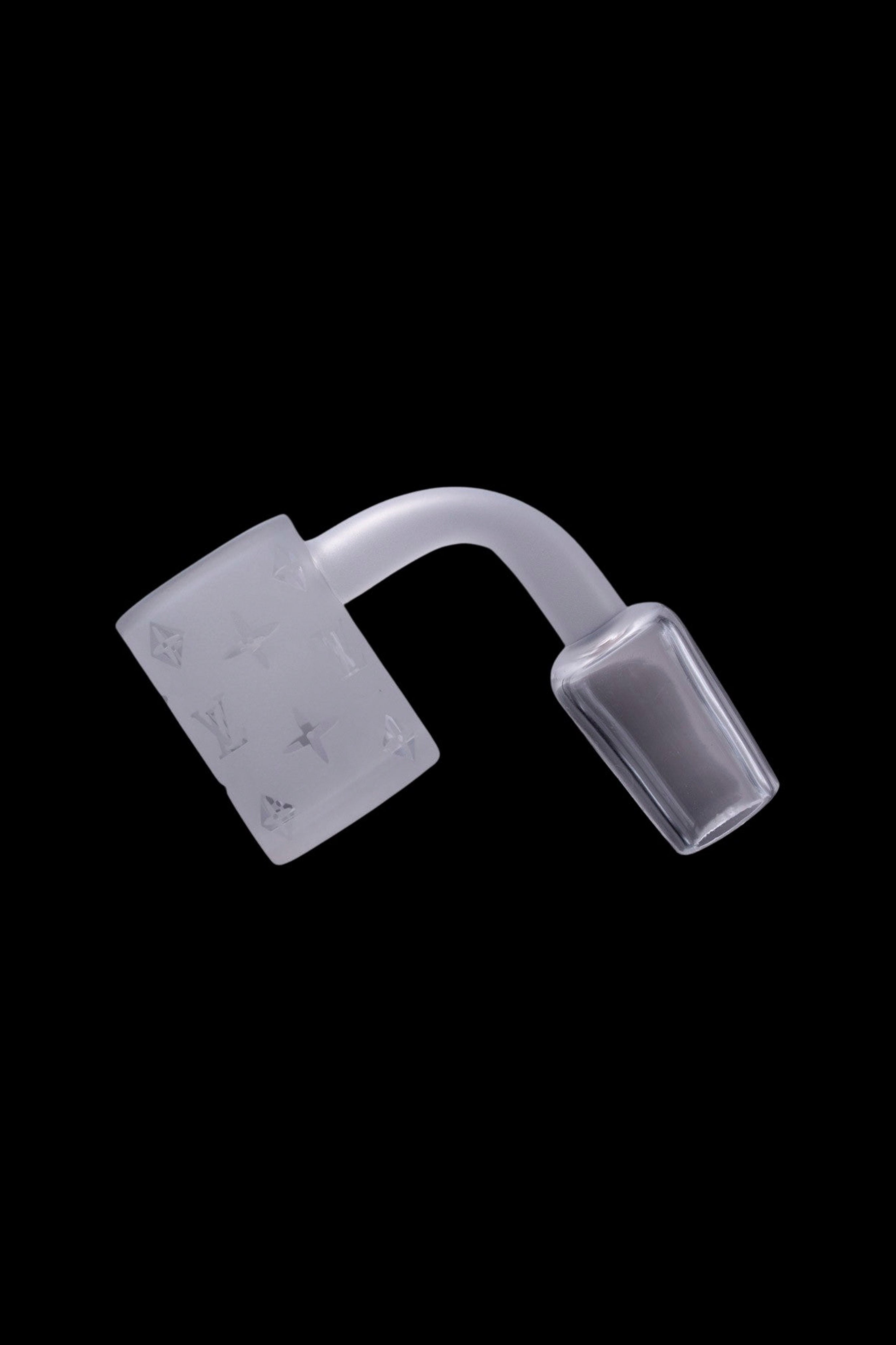 Clear quartz dab nail for vaporizing cannabis concentrates.