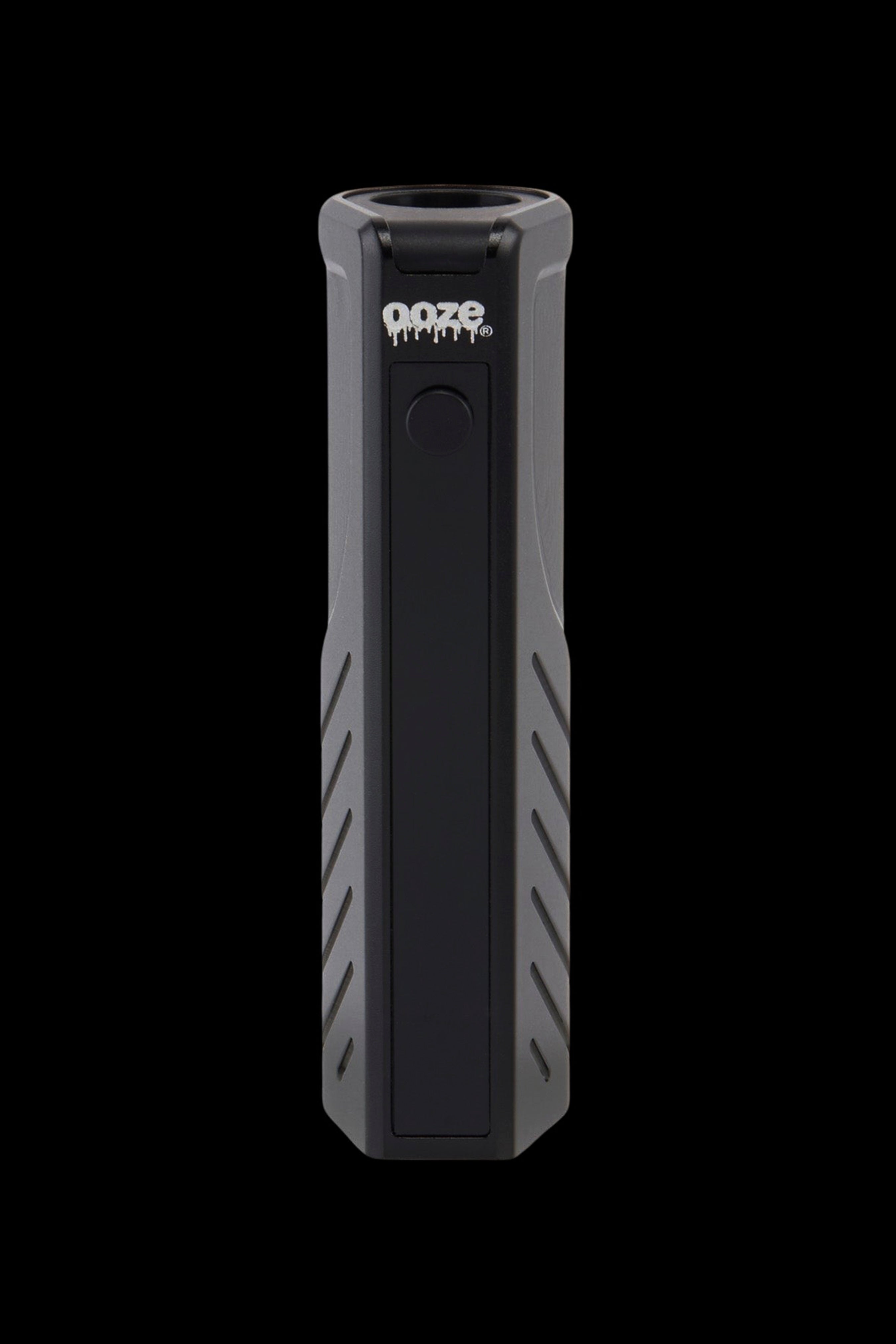Black and gray electronic dab rig with "ooze" branding.