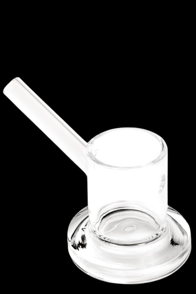 Clear glass carb cap for dabbing cannabis concentrates.