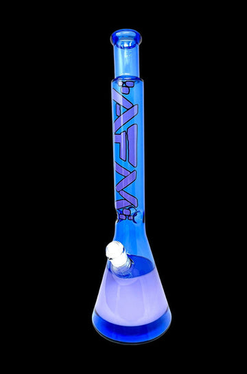AFM Glass Quasar Glass Beaker Bong - Ink Blue/ Purple - AFM Glass Quasar Glass Beaker Bong - Ink Blue/ Purple