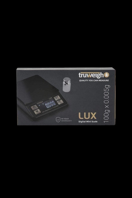 Truweigh LUX digital mini scale in retail packaging.